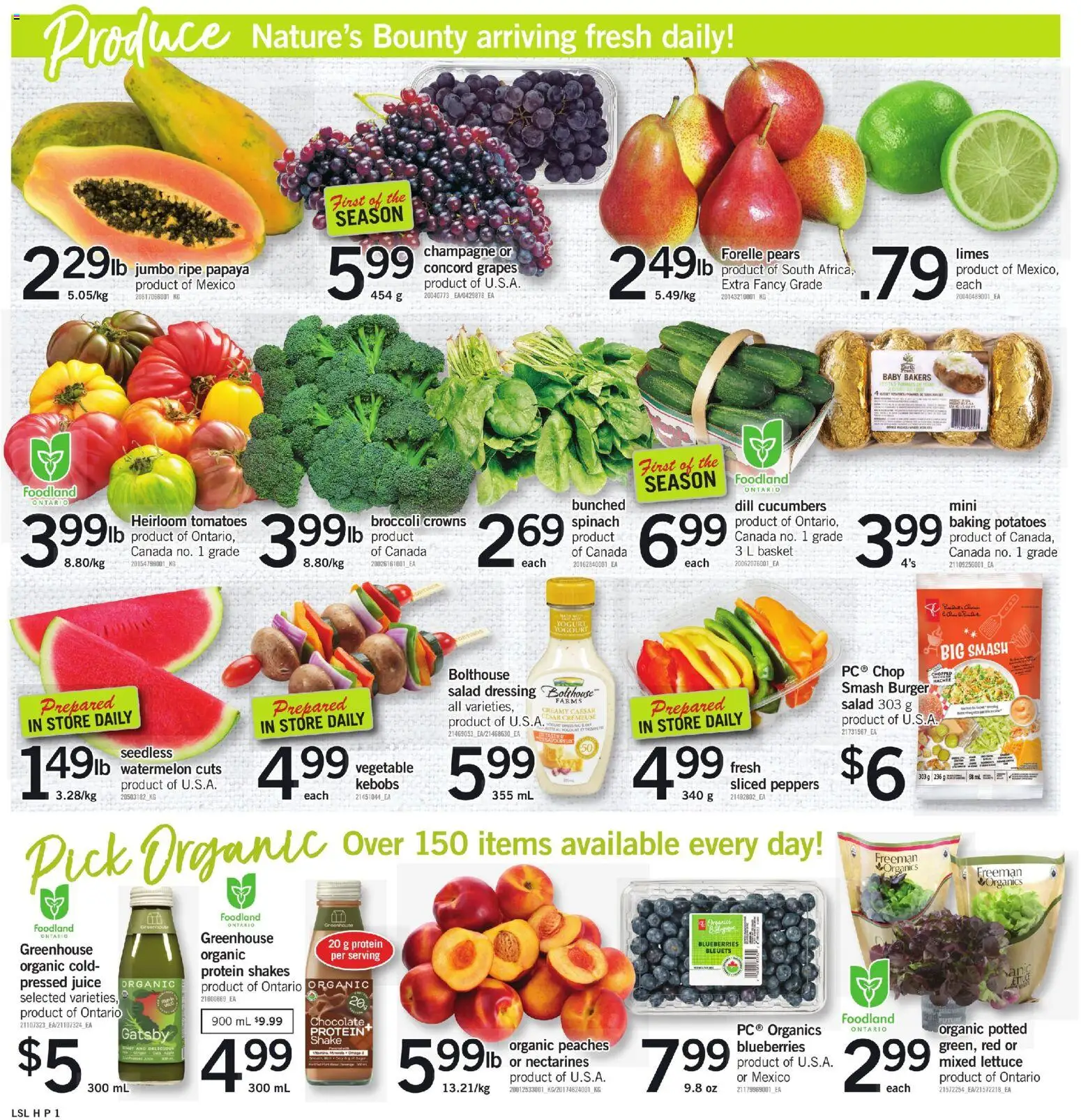 Loblaws flyer valid from Jul 2, 2026 | Page: 2 | Products: Cucumbers, Potatoes, Basket, Chocolate