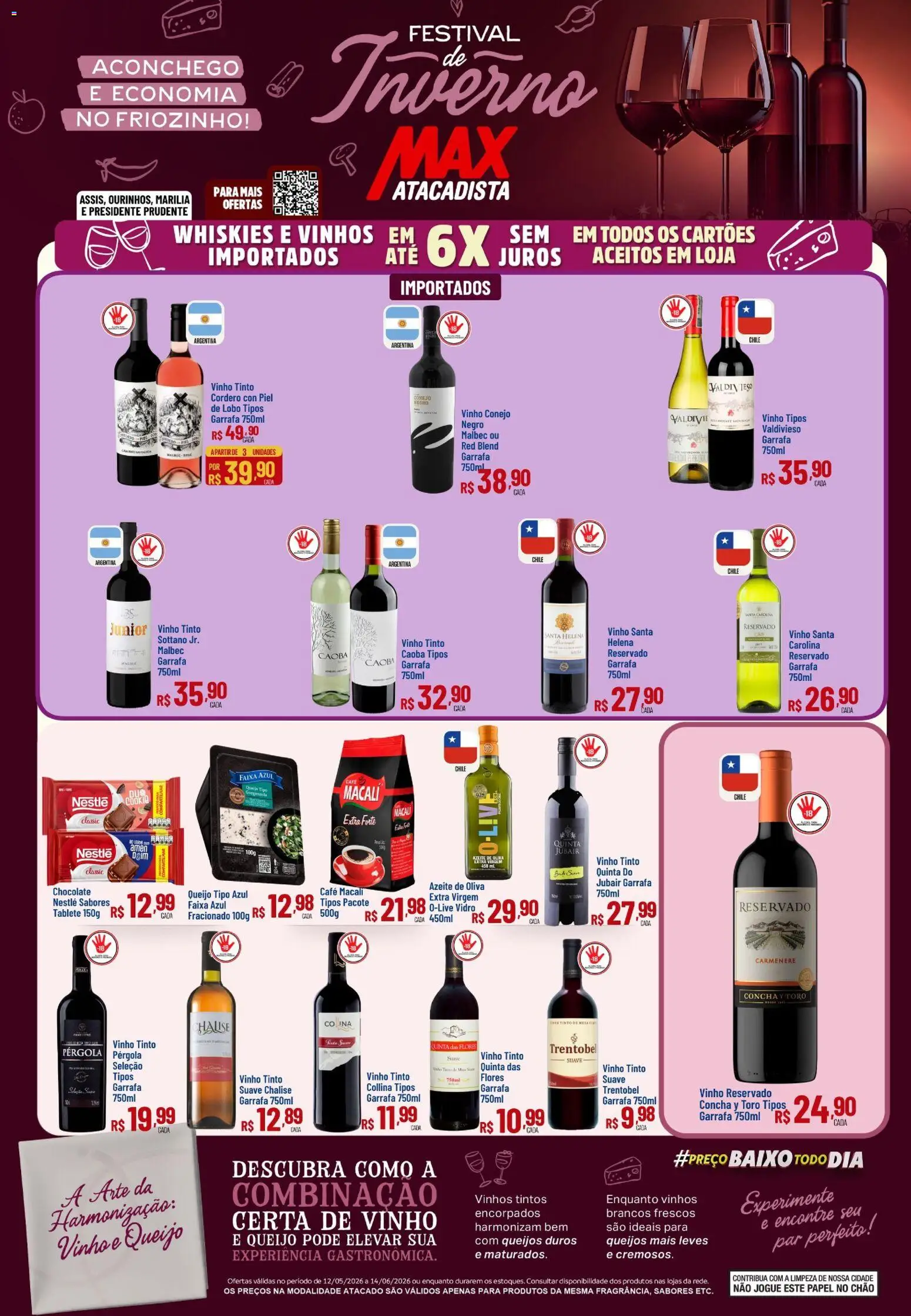 Max Atacadista Folheto - válido de 12.05.2026 | Página: 3 | Produtos: Flores, Vinho, Baixo, Azeite