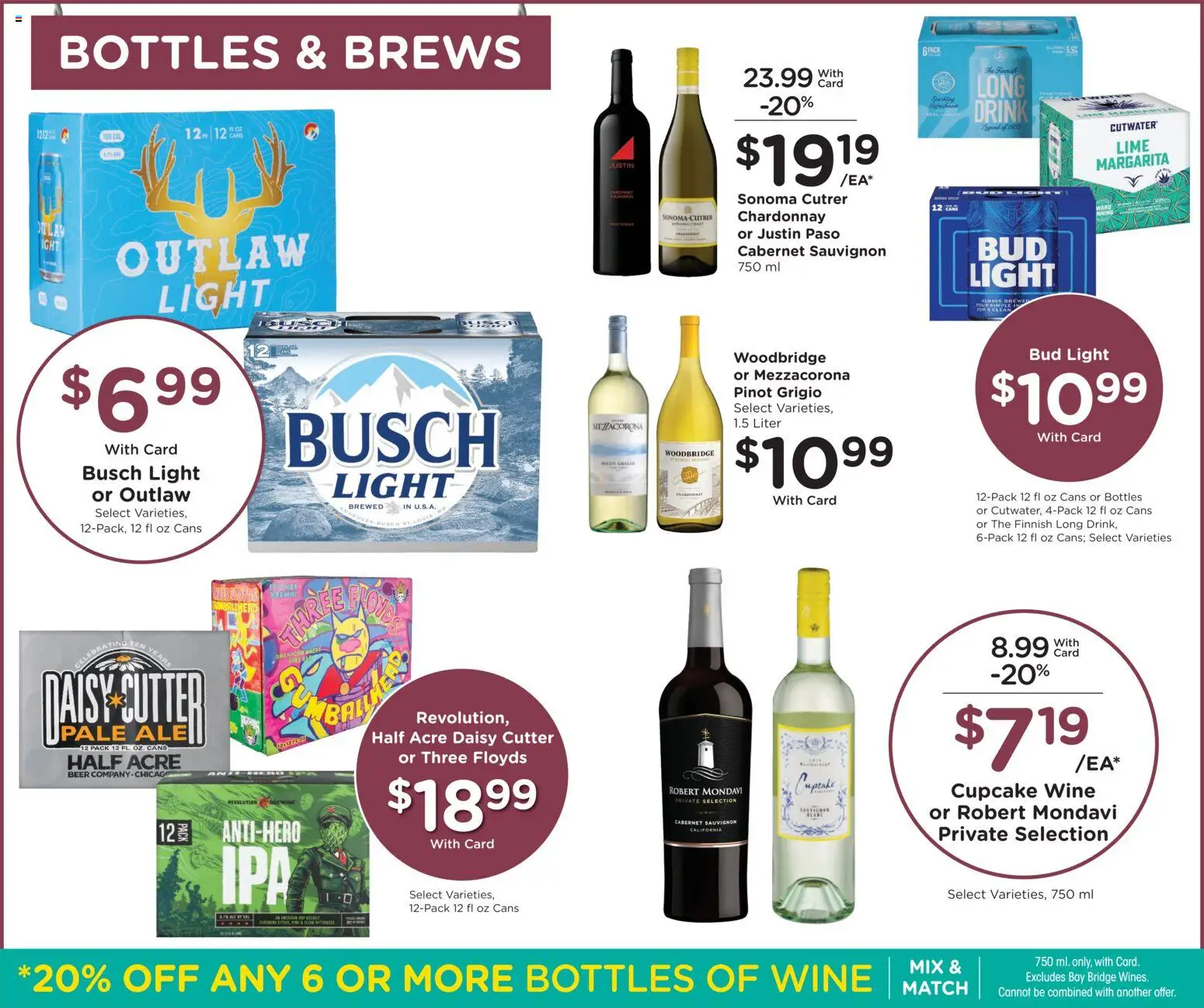 Mariano's Weekly Ad - valid from 07/29/2026 | Page: 13 | Products: Wine, Beer, Lime, Cutter