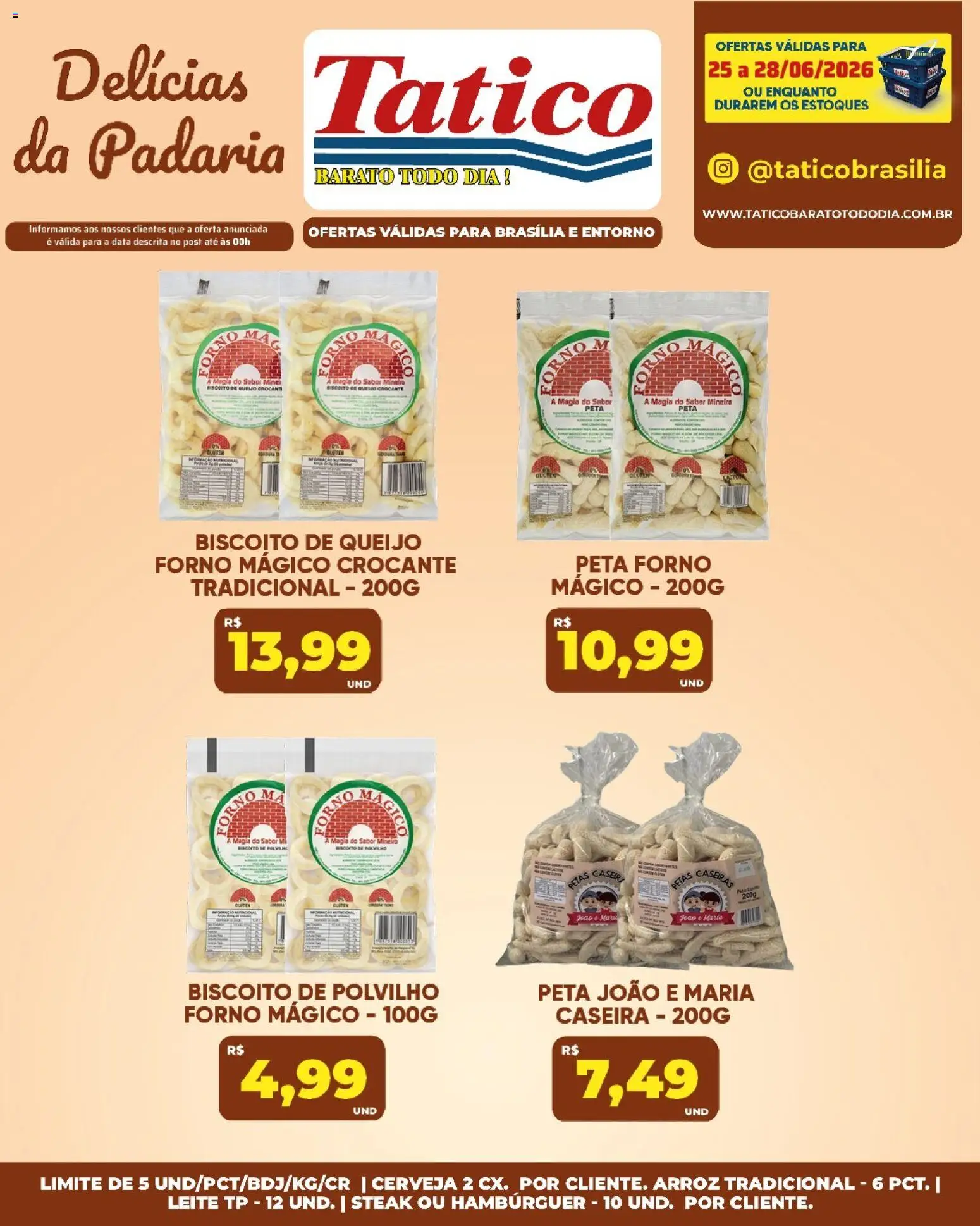 Tatico Folheto - válido de 26/06/2026 | Página: 39 | Produtos: Biscoito, Leite, Cerveja, Arroz