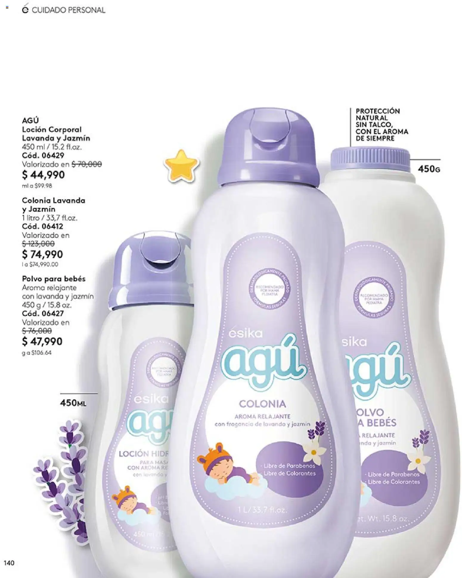 Ésika revista - valida desde el 17/07/2026 | Página: 140 | Productos: Loción, Fragancia, Polvo