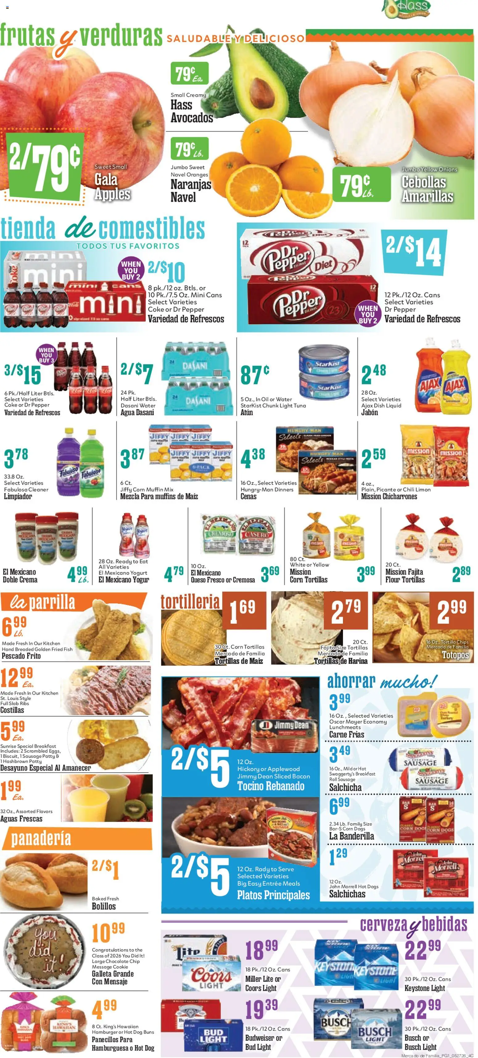 Market Basket Mercado de Familia - valid from 27.05.2026 | Page: 2 | Products: Oil, Sausage, Muffin, Chocolate Chip