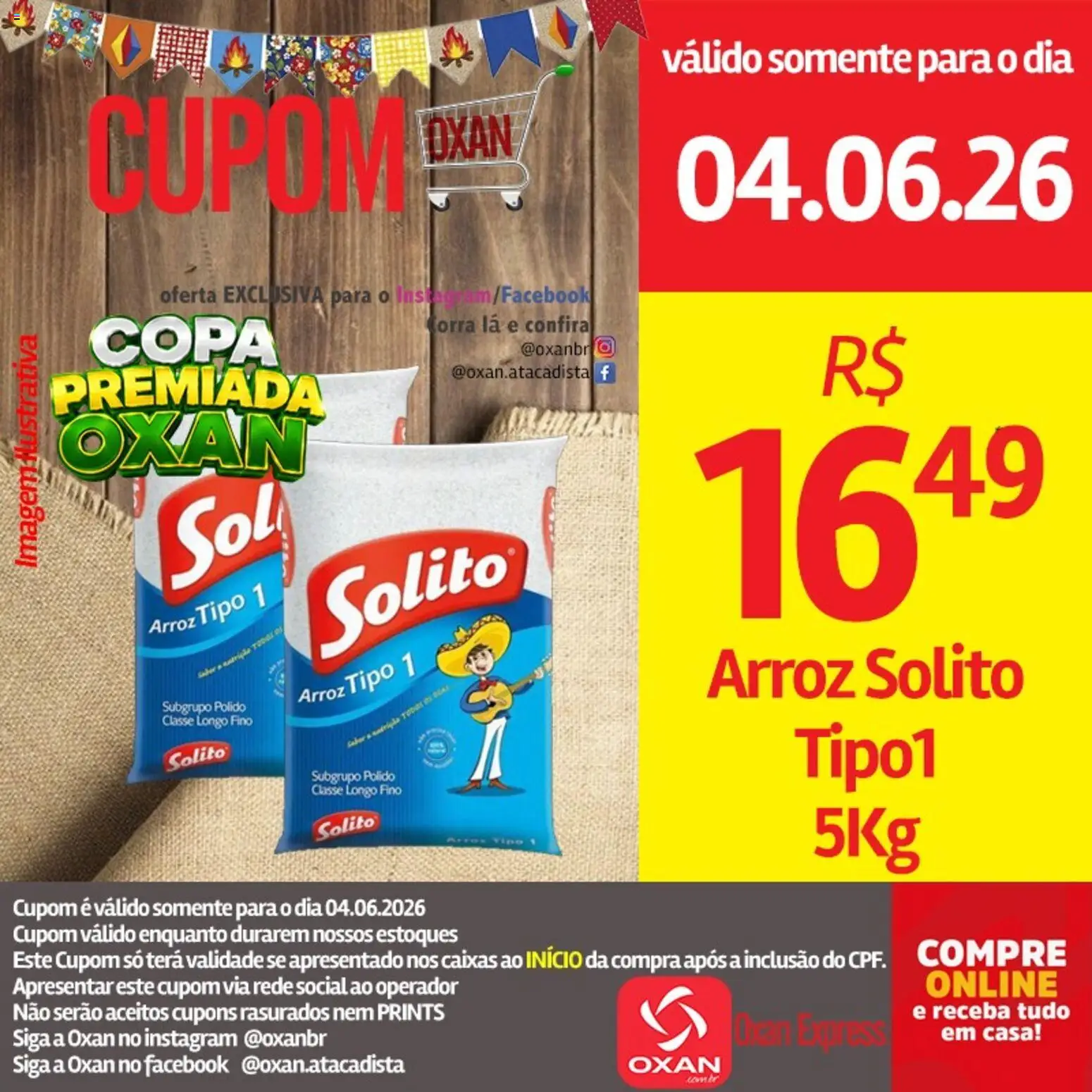 Oxan Atacadista Folheto - válido de 04.06.2026 | Página: 6 | Produtos: Copa, Arroz