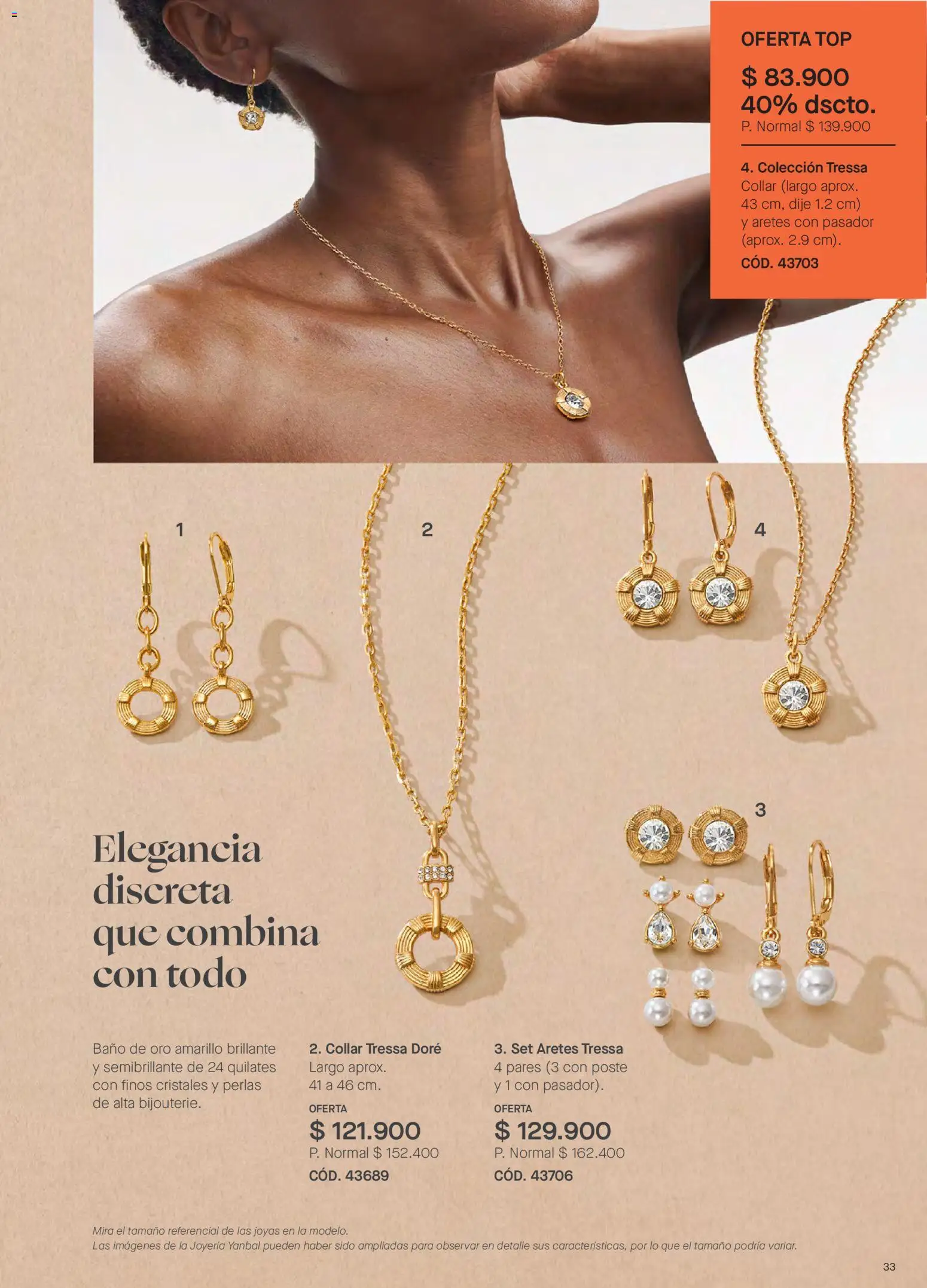 Yanbal revista - valida desde el 18/07/2026 | Página: 33 | Productos: Aretes, Baño, Top, Dije