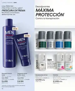 Catálogo Ésika Campaña 15 válido desde el 06.09.2026 | Página: 108 | Productos: Desodorante, Antitranspirante, Alcohol, Shampoo