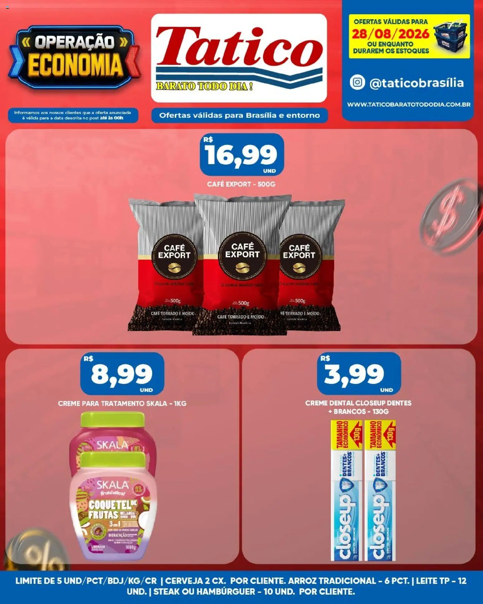 Tatico Folheto - válido de 28/08/2026 | Página: 9 | Produtos: Steak, Arroz, Creme, Creme dental