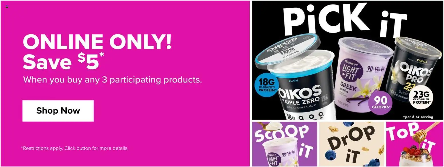 Giant Weekly Ad - valid from 08/07/2026 | Page: 14 | Products: Yogurt, Protein, Greek yogurt, Vanilla