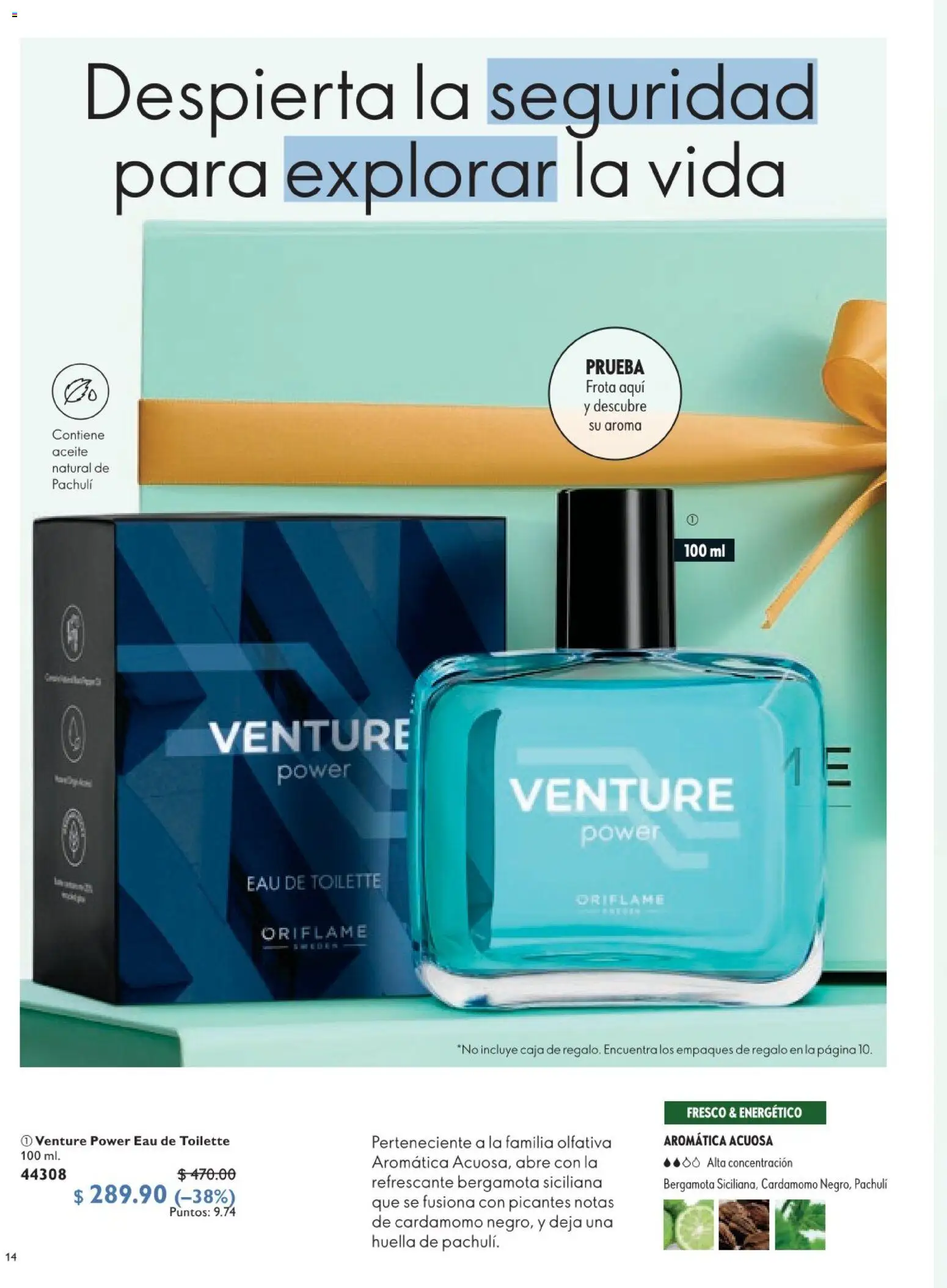 Nuevas ofertas de Oriflame válidas en toda la República Mexicana desde el 30.05.2026. ¡Encuentra las mejores ofertas en Oriflame campaña 8 2026! | Página: 14 | Productos: Aceite, Caja, Eau de toilette