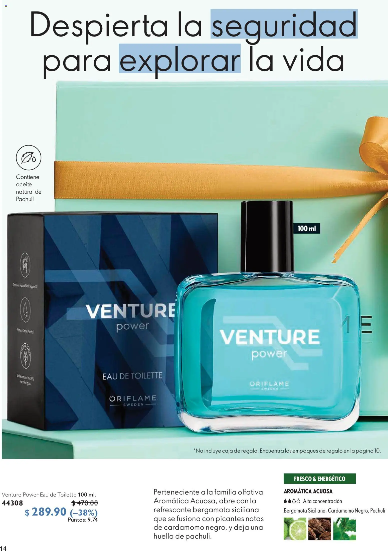 Nuevas ofertas de Oriflame válidas en toda la República Mexicana desde el 30.05.2026. ¡Encuentra las mejores ofertas en Oriflame campaña 8 2026! | Página: 14 | Productos: Aceite, Caja, Eau de toilette