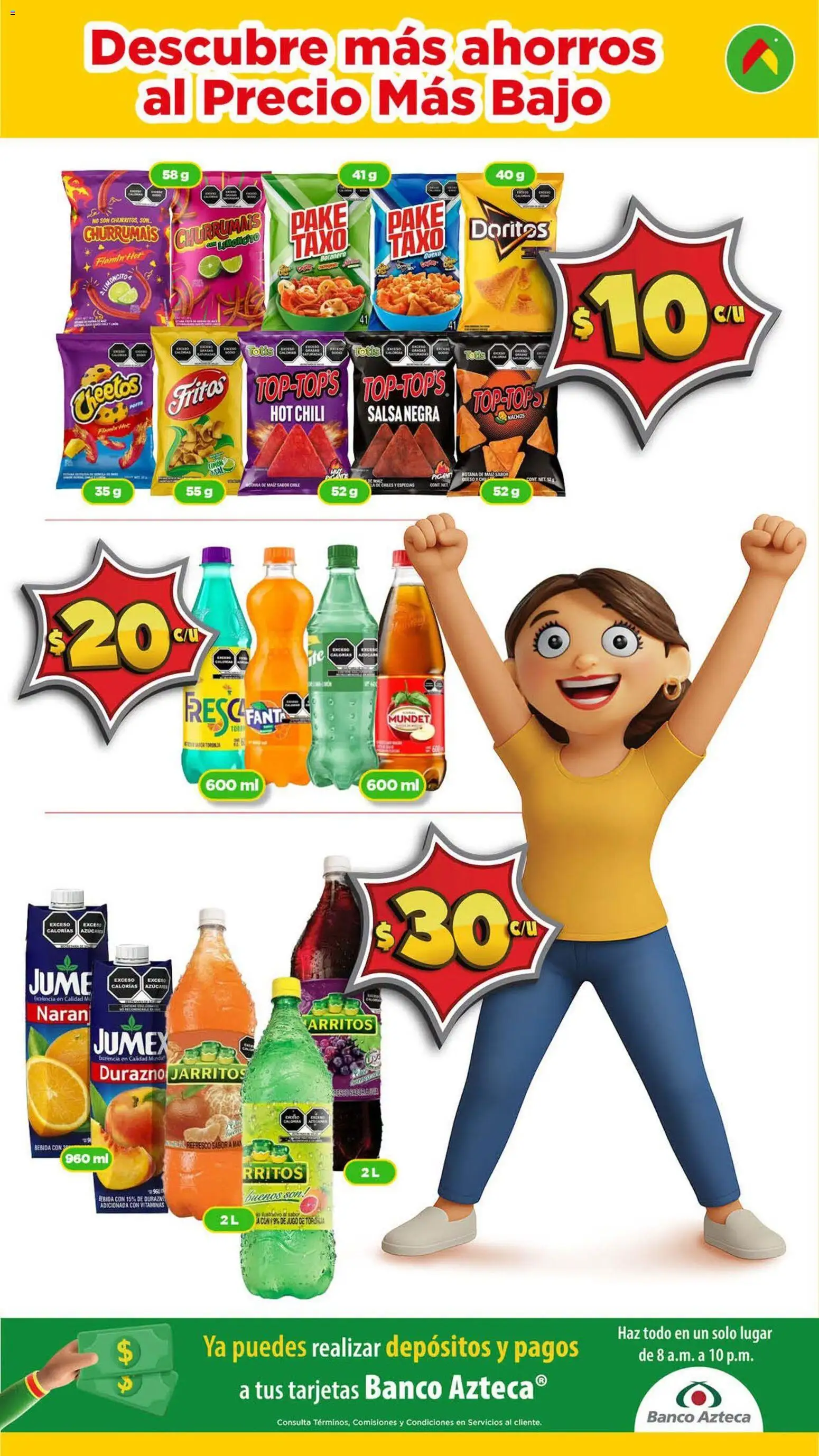 Nuevas ofertas de Bodega Aurrerá válidas en toda la República Mexicana desde el 17/09/2026. ¡Encuentra las mejores ofertas en Bodega Aurrerá folleto Morralla! | Página: 6 | Productos: Durazno, Refresco, Vitaminas, Banco