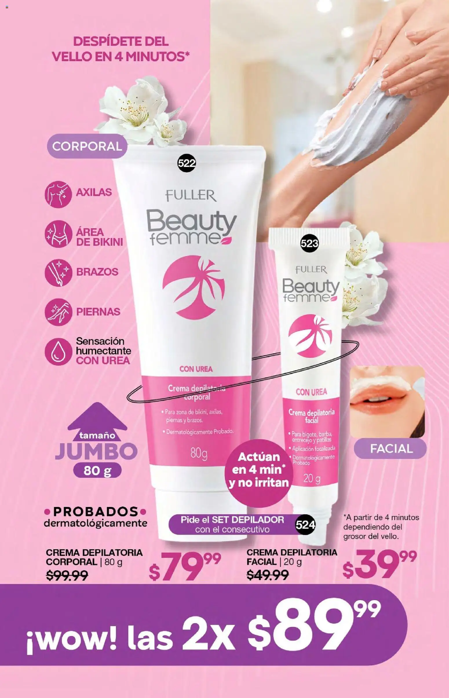 Nuevas ofertas de Fuller válidas en toda la República Mexicana desde el 24.06.2026. ¡Encuentra las mejores ofertas en Fuller campaña 6 2026! | Página: 117 | Productos: Crema, Depilador, Bikini
