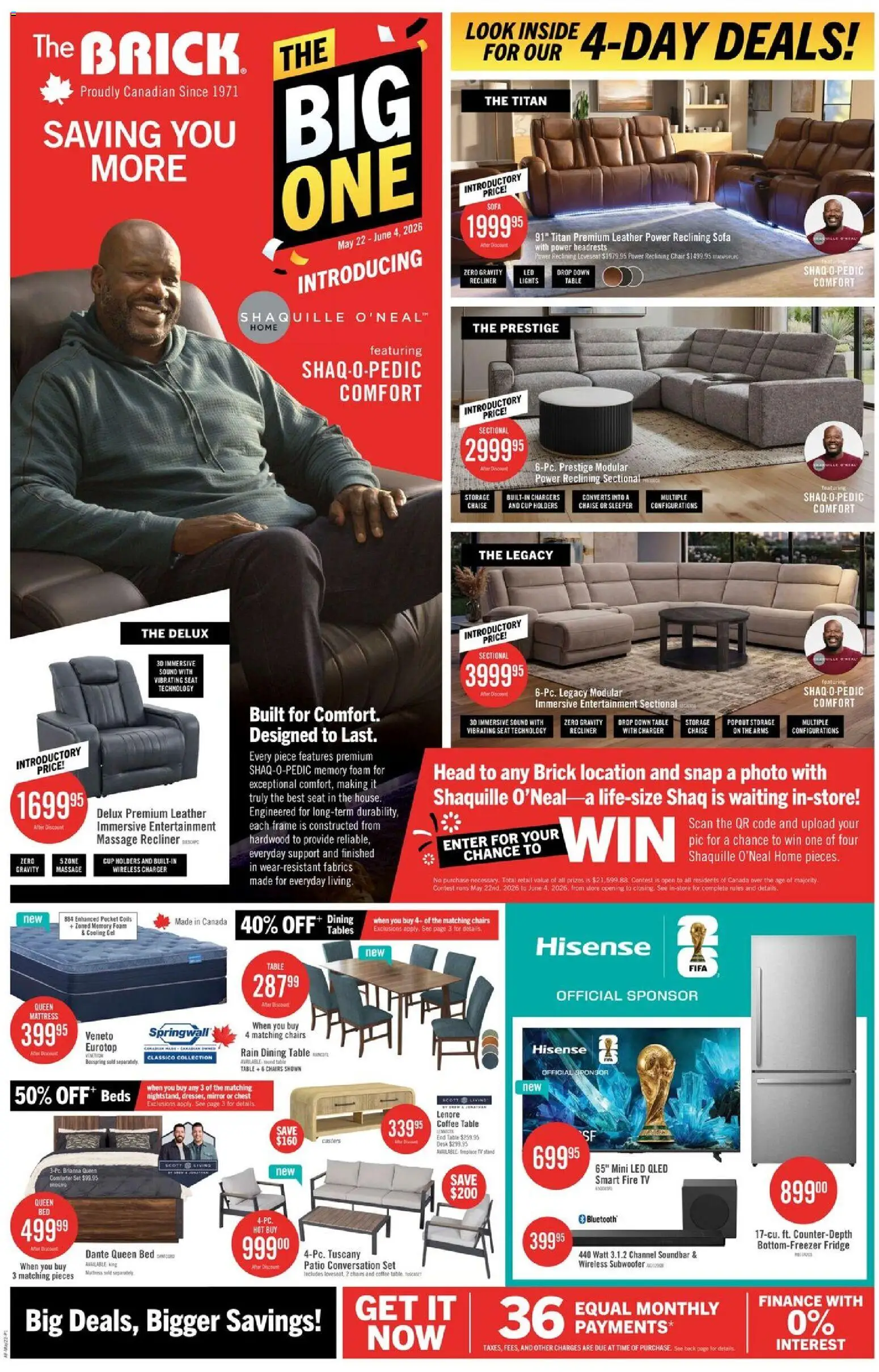 The Brick flyer valid from 22.05.2026 | Page: 3 | Products: Tv, Sofa, Table, Mirror