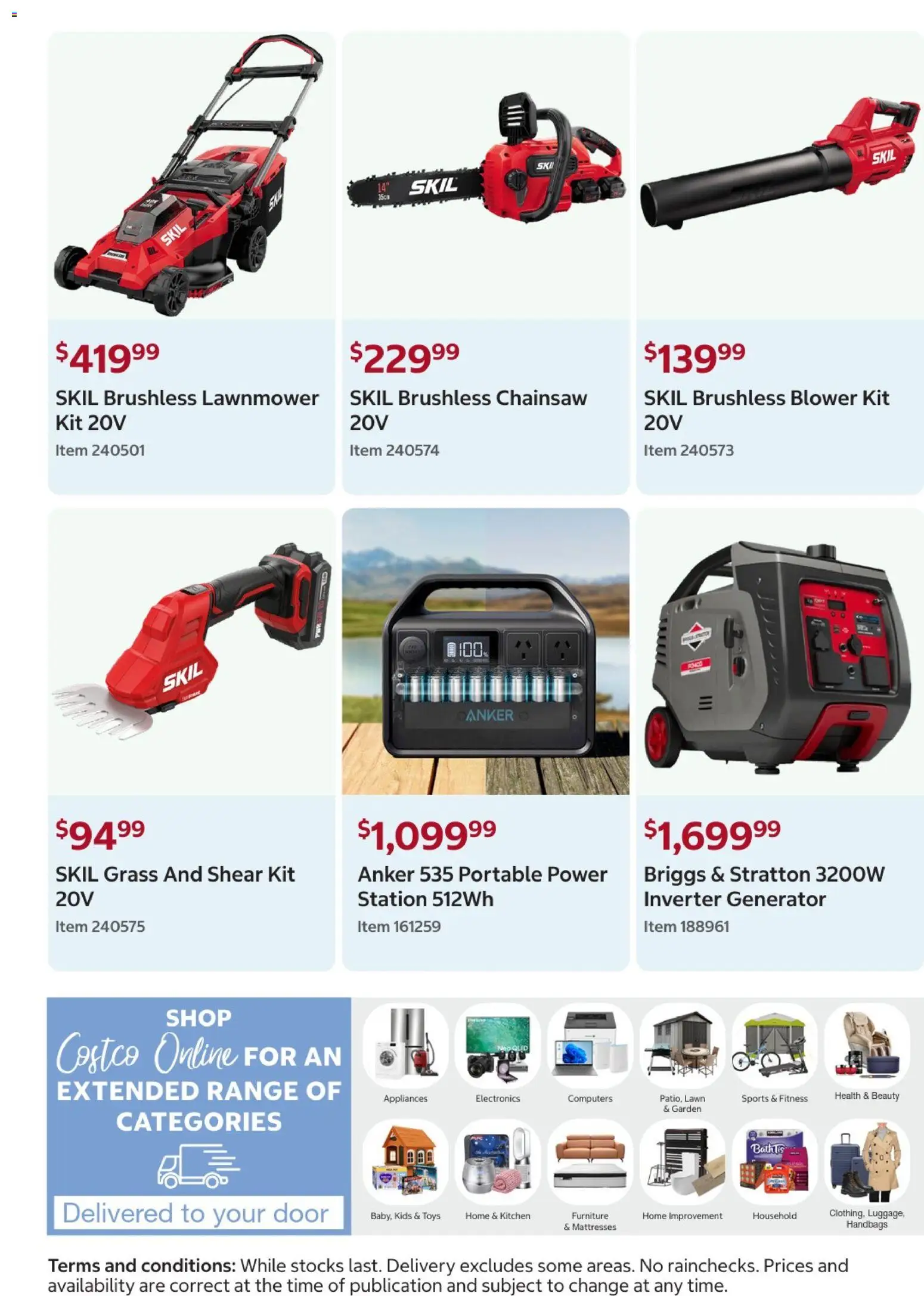 Costco catalogue - valid from 13.04.2026 | Page: 15 | Products: Door, Grass, Household, Chainsaw