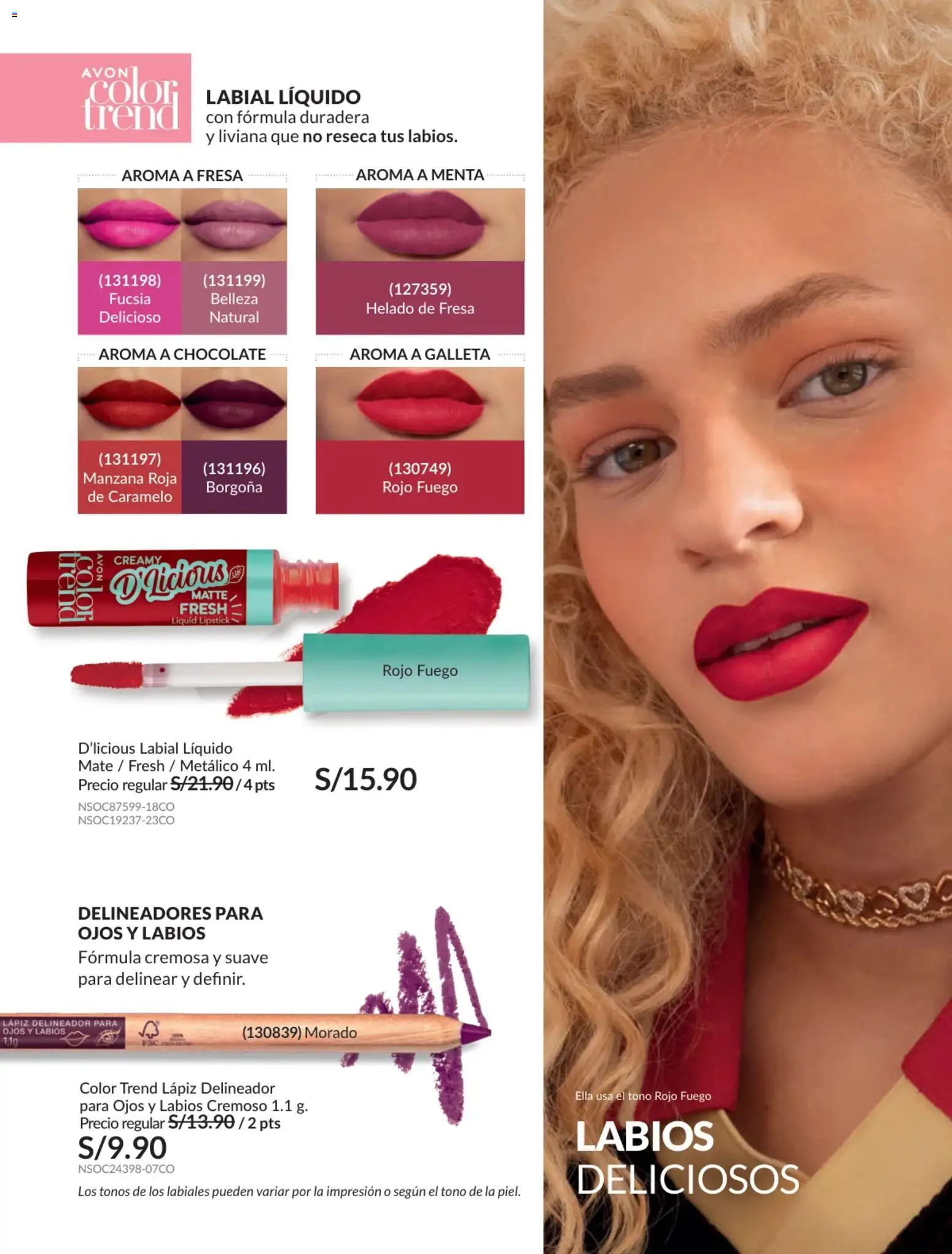 Catálogo Avon válido desde 17.06.2026 | Página: 54 | Productos: Delineador, Chocolate, Helado