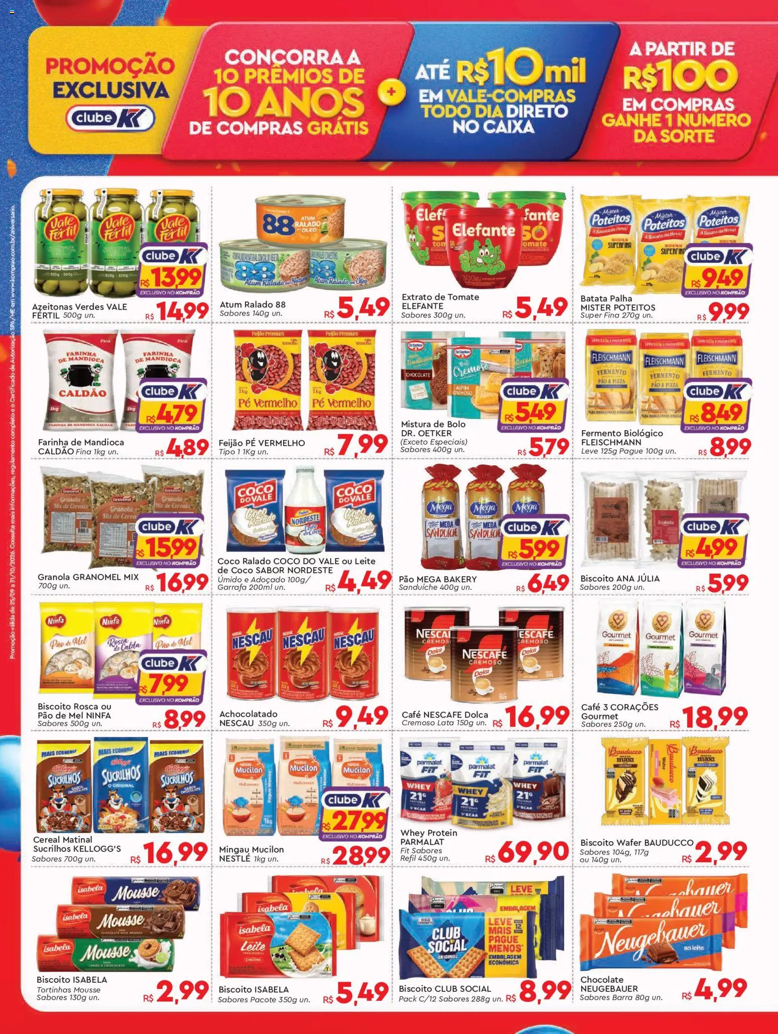 Komprao Atacadista Folheto - válido de 28/09/2026 | Página: 2 | Produtos: Coco, Farinha, Achocolatado, Mucilon