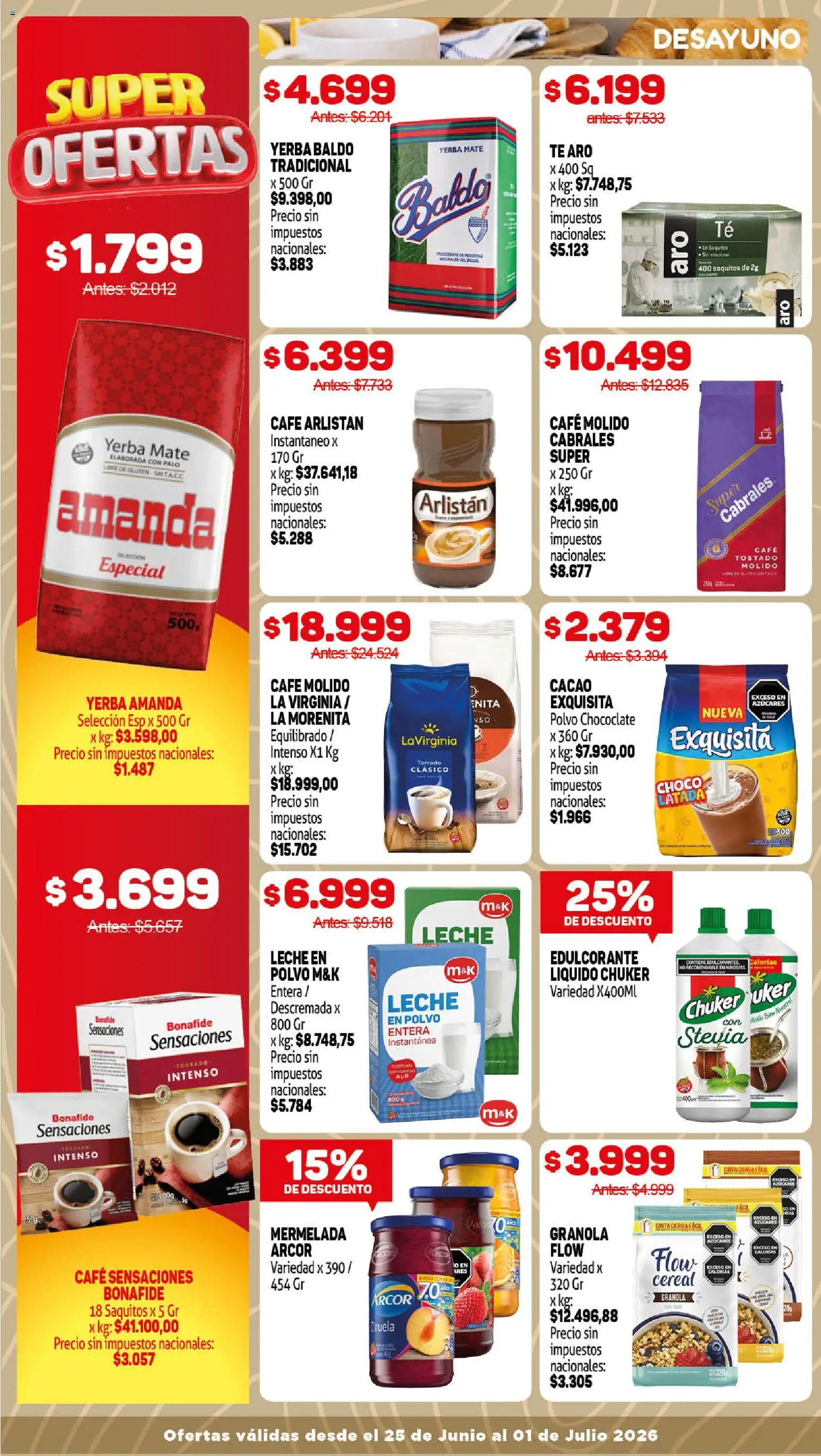 Makro VOLVETE A ILUSIONAR │ válido desde el 25/06/2026 | Página: 9 | Productos: Polvo, Leche, Té, Mermelada