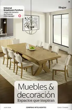 Vista previa de Universal Broadmoore Furniture Juego de comedor de 9 piezas, Juego de comedor de 9 piezas, nuevo folleto de la tienda, válido en México a partir del 01/07/2026 | Página: 38