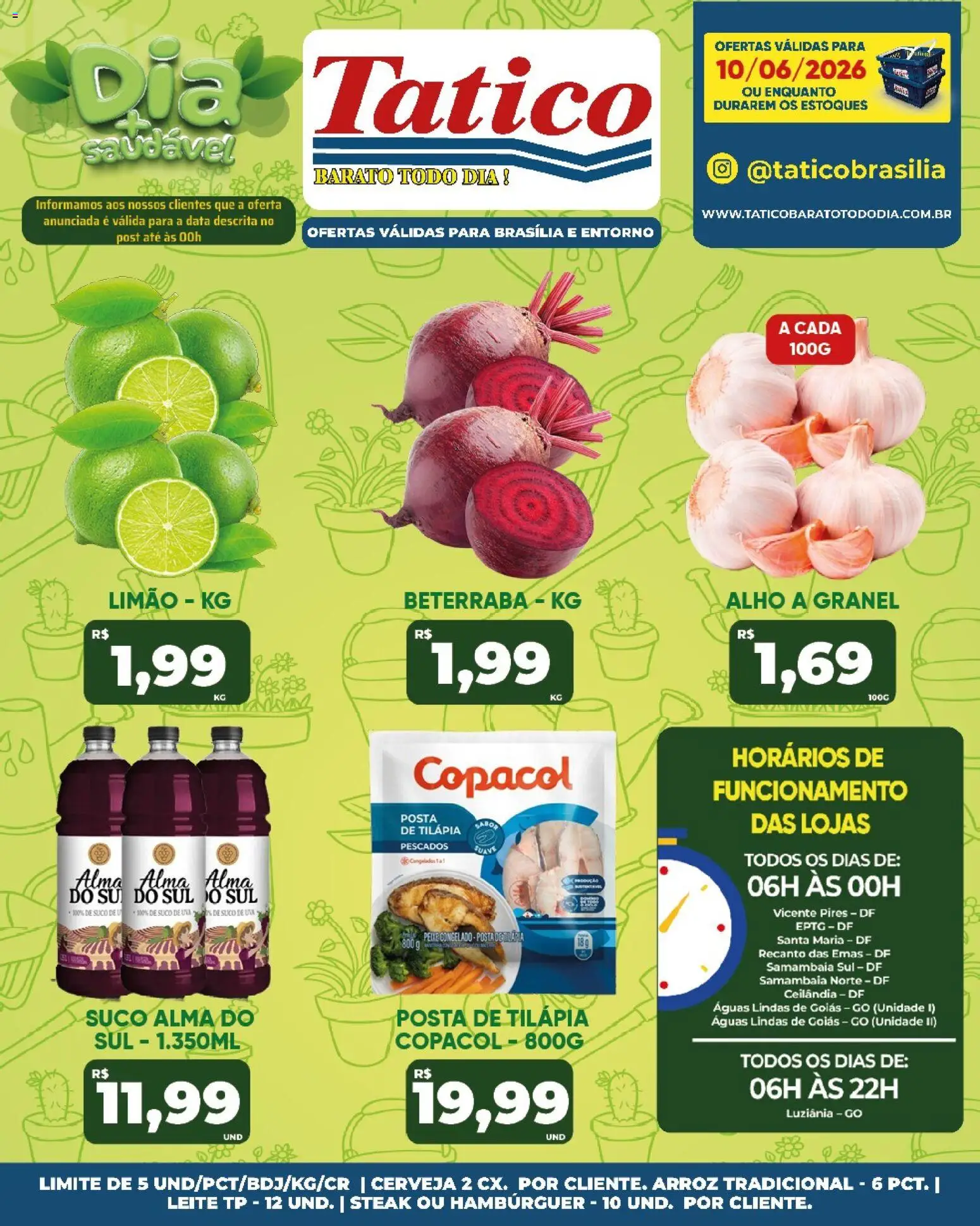 Tatico Folheto - válido de 10.06.2026 | Página: 19 | Produtos: Beterraba, Leite, Suco, Cerveja