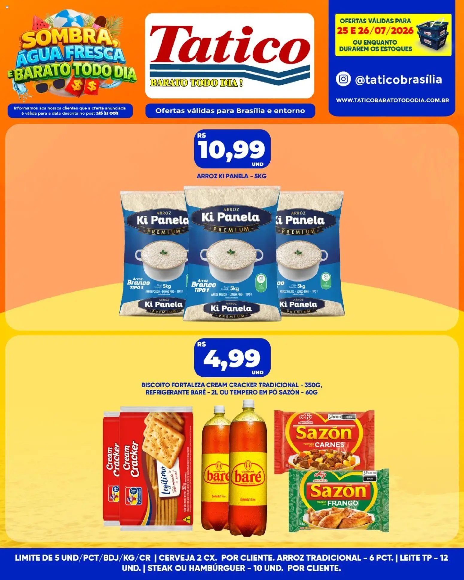 Tatico Folheto - válido de 25/07/2026 | Página: 6 | Produtos: Pó, Panela, Cerveja, Toner