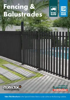 Preview of Bunnings Warehouse - Protectoral Aluminium and Glass Fencing Brochure - valid from 22/09/2025