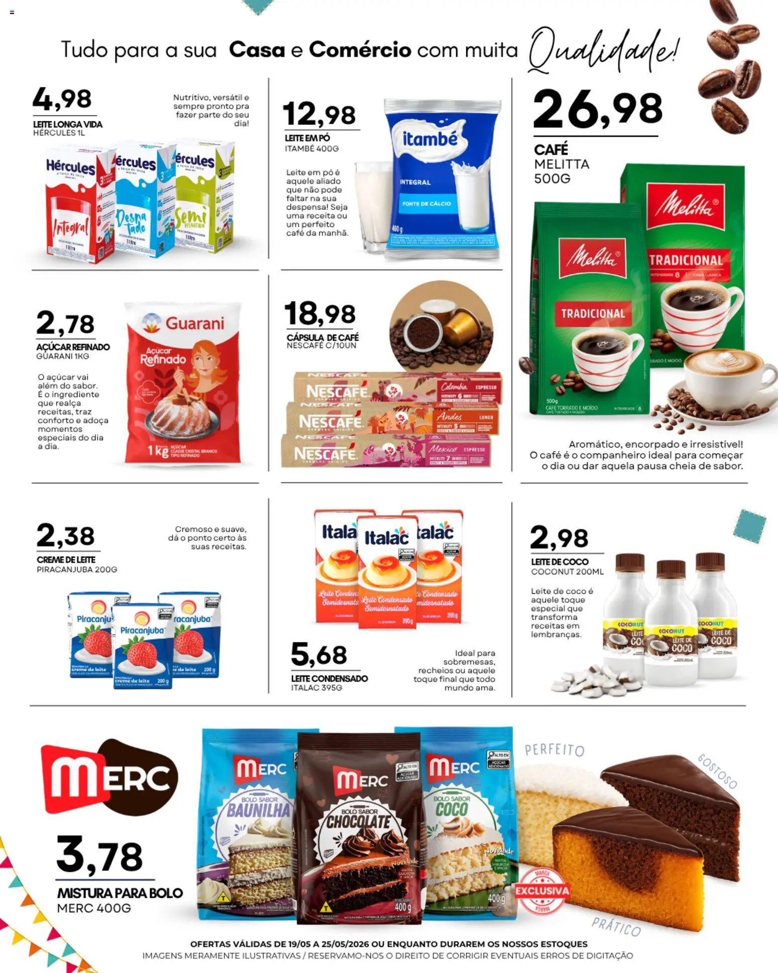 Mercadão Atacadista Folheto - válido de 19.05.2026 | Página: 9 | Produtos: Coco, Pó, Bolo, Creme