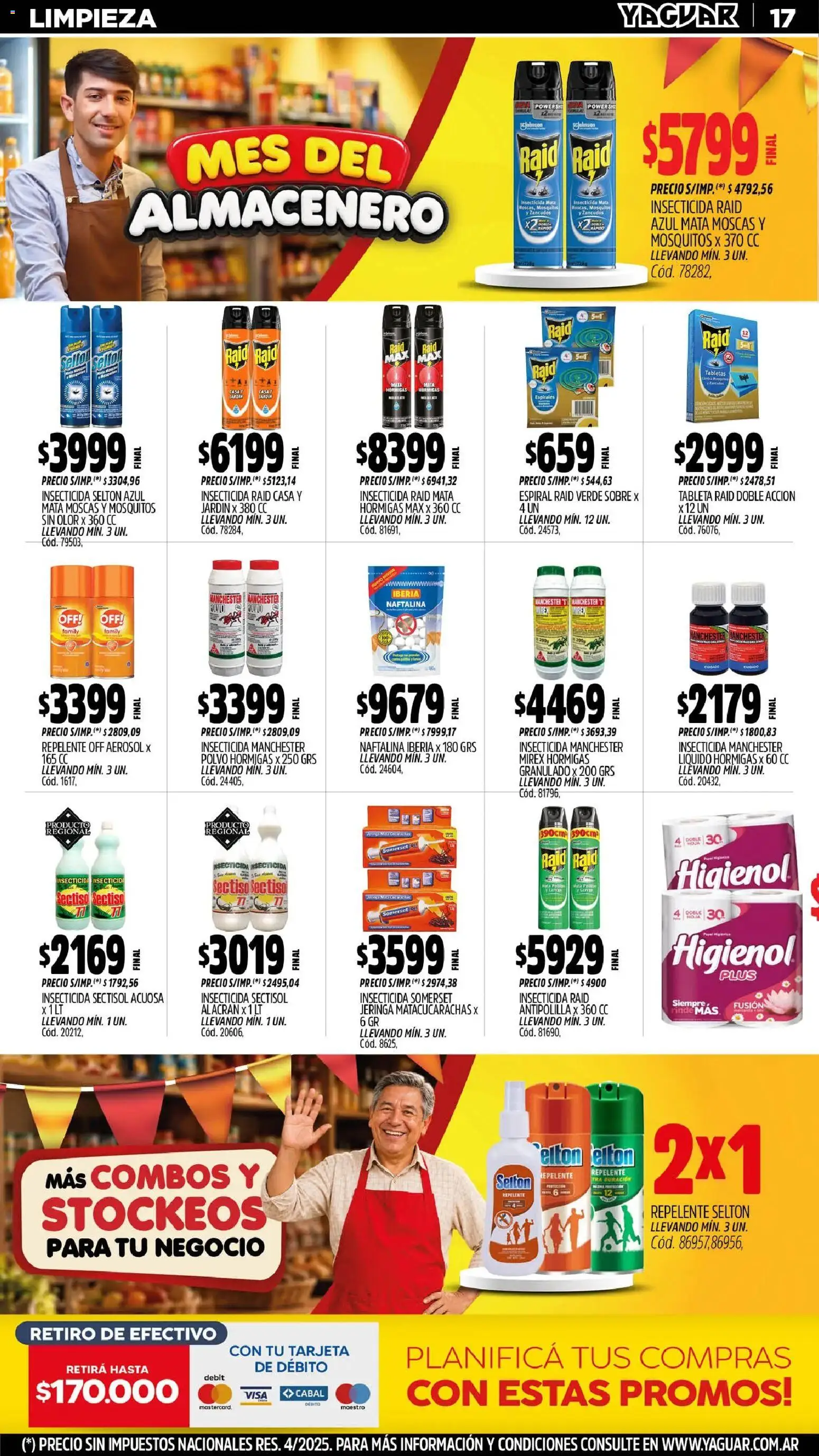 Yaguar - Oferta Semanal Santa Fé │ válido desde el 31/08/2026 | Página: 17 | Productos: Mata moscas, Tableta, Insecticida, Polvo