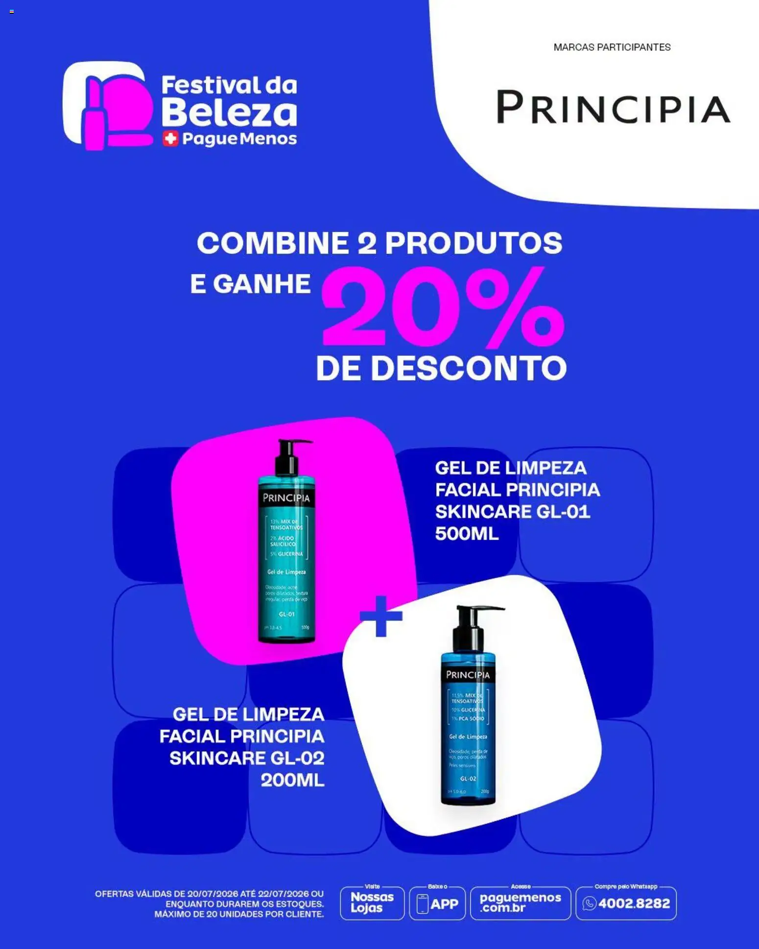 Pague Menos Folheto - válido de 20/07/2026 | Página: 6 | Produtos: Gel de limpeza