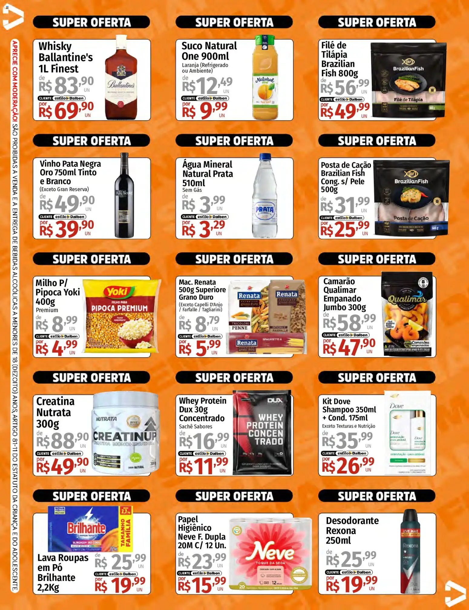 Supermercado Dalben Folheto - válido de 28/08/2026 | Página: 2 | Produtos: Shampoo, Creatina, Ballantine’s, Vinho