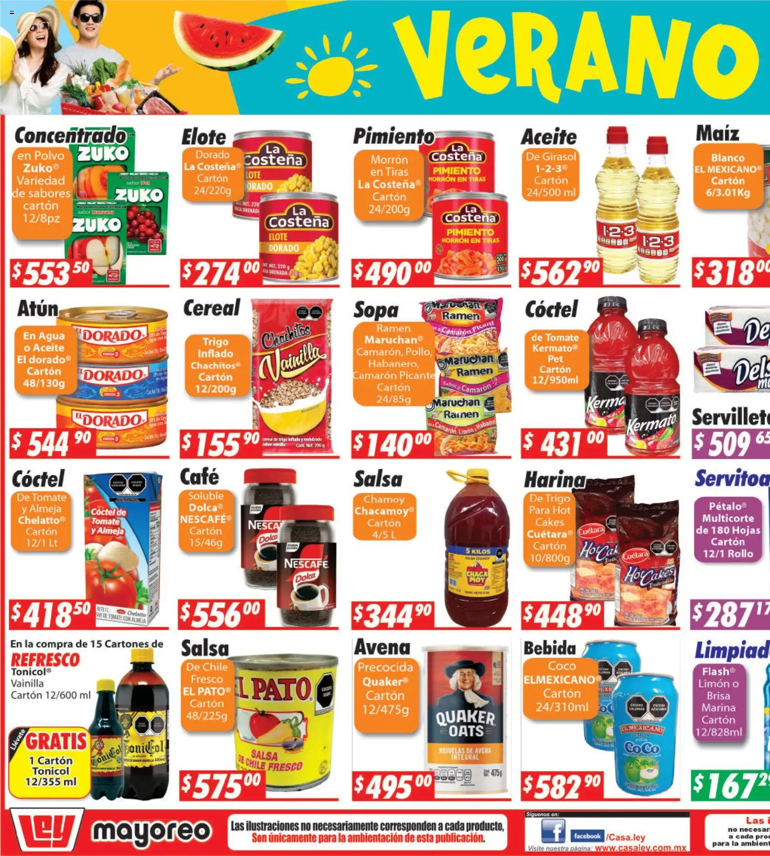 Nuevas ofertas de Casa Ley válidas en toda la República Mexicana desde el 31/08/2026. ¡Encuentra las mejores ofertas en Casa Ley folleto Frontera! | Página: 1 | Productos: Avena, Tomate, Agua, Pimiento