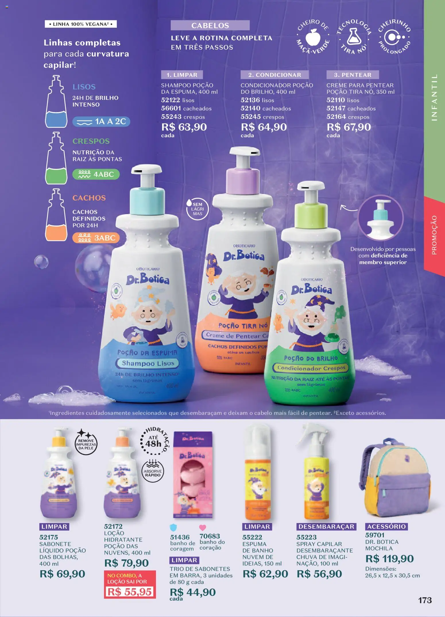 O Boticário Folheto - válido de 29/06/2026 | Página: 177 | Produtos: Shampoo, Condicionador, Creme para pentear, Mochila