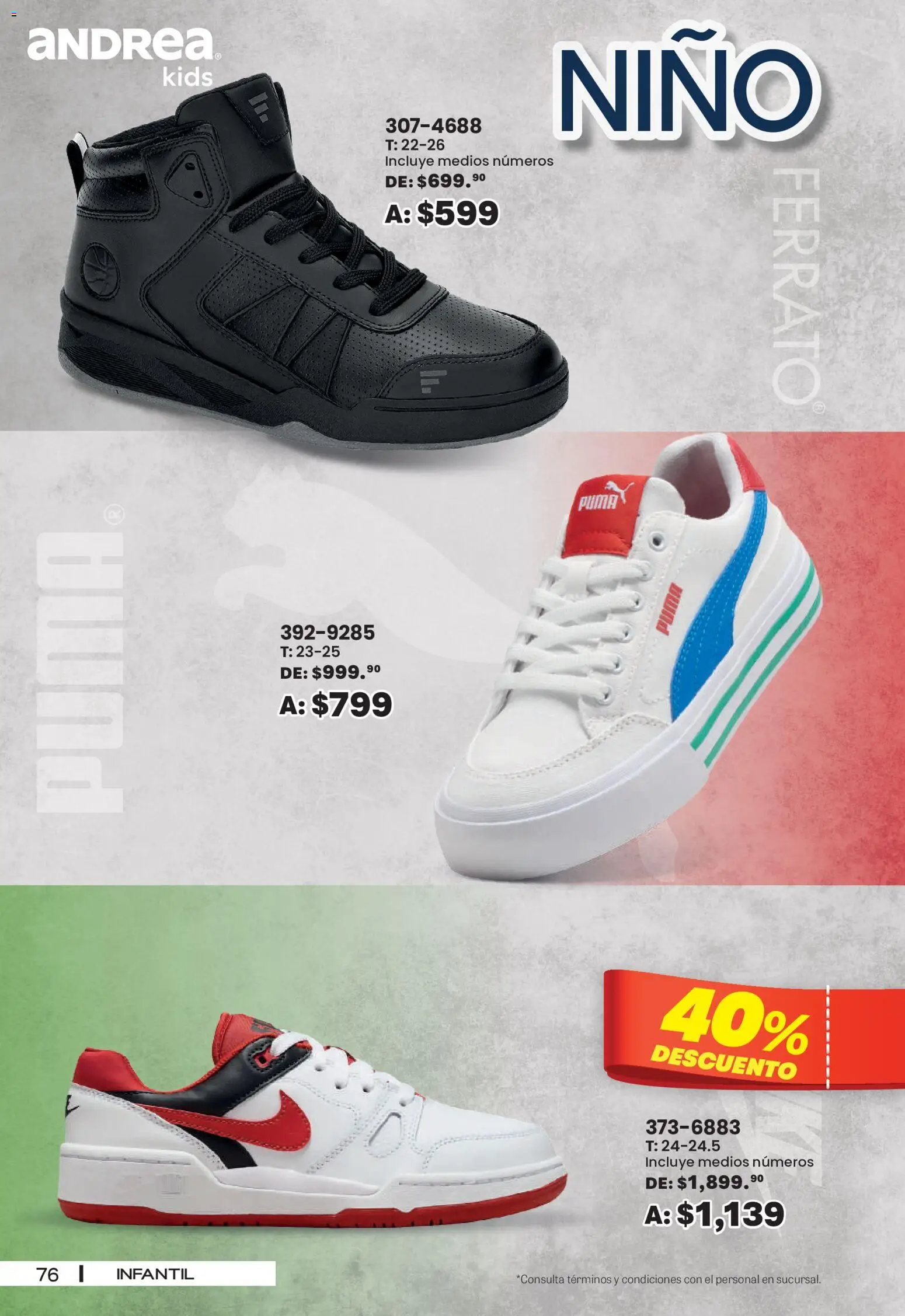 Nuevas ofertas de Andrea válidas en toda la República Mexicana desde el 30/08/2026. ¡Encuentra las mejores ofertas en Andrea - SPORT DAYS! | Página: 76
