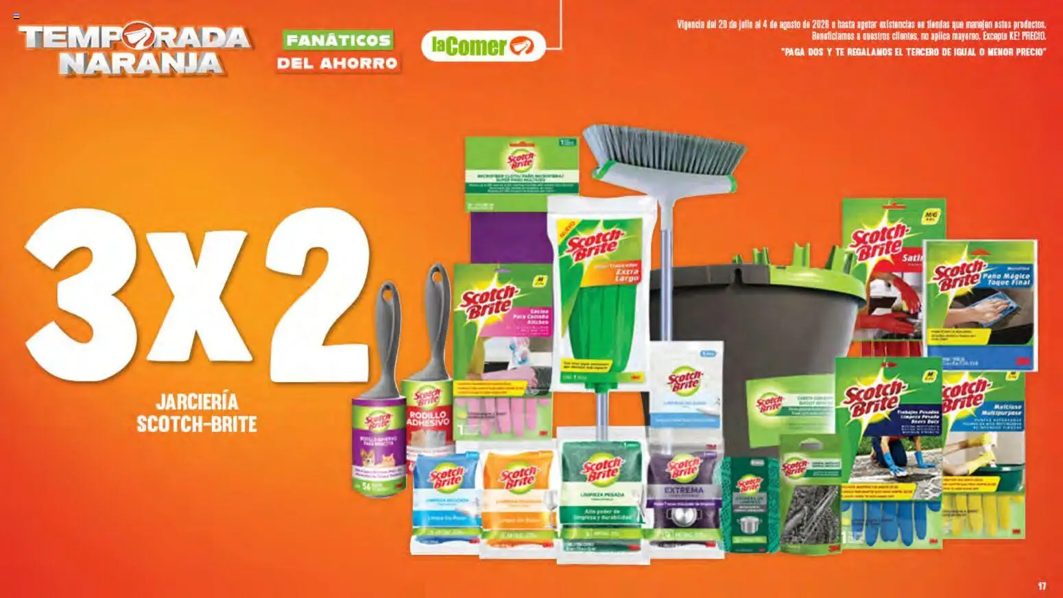 Nuevas ofertas de La Comer válidas en toda la República Mexicana desde el 29/07/2026. ¡Encuentra las mejores ofertas en La Comer folleto! | Página: 17 | Productos: Té, Rodillo
