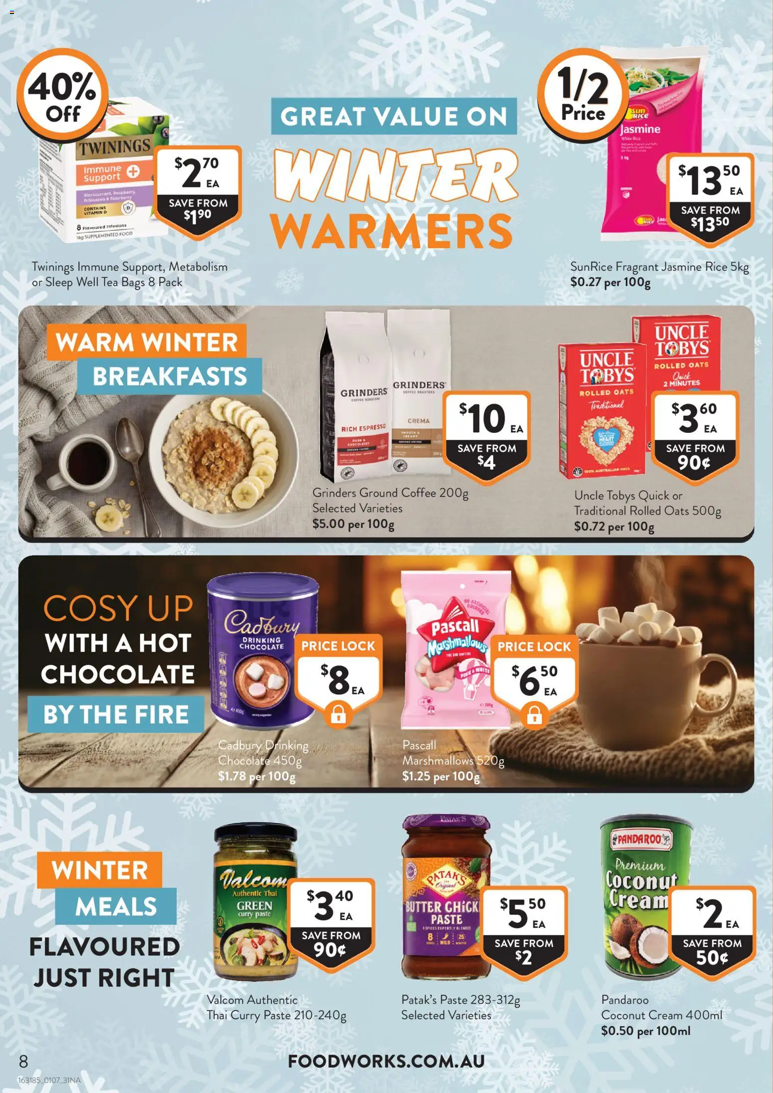 Foodworks catalogue - valid from 01/07/2026 | Page: 8 | Products: Butter, Rice, Oats, Cream
