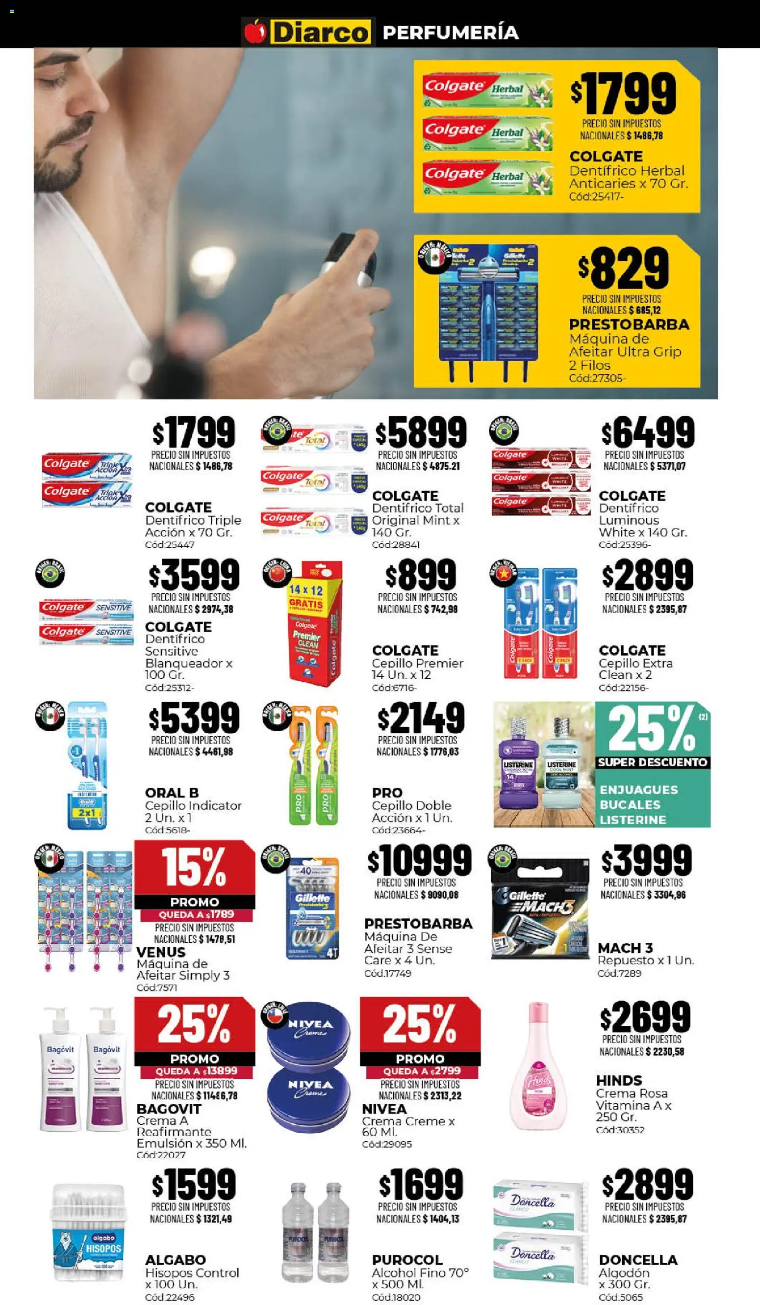 Diarco - Ofertas Gba │ válido desde el 10/08/2026 | Página: 14 | Productos: Maquina de afeitar, Listerine, Cepillo, Crema
