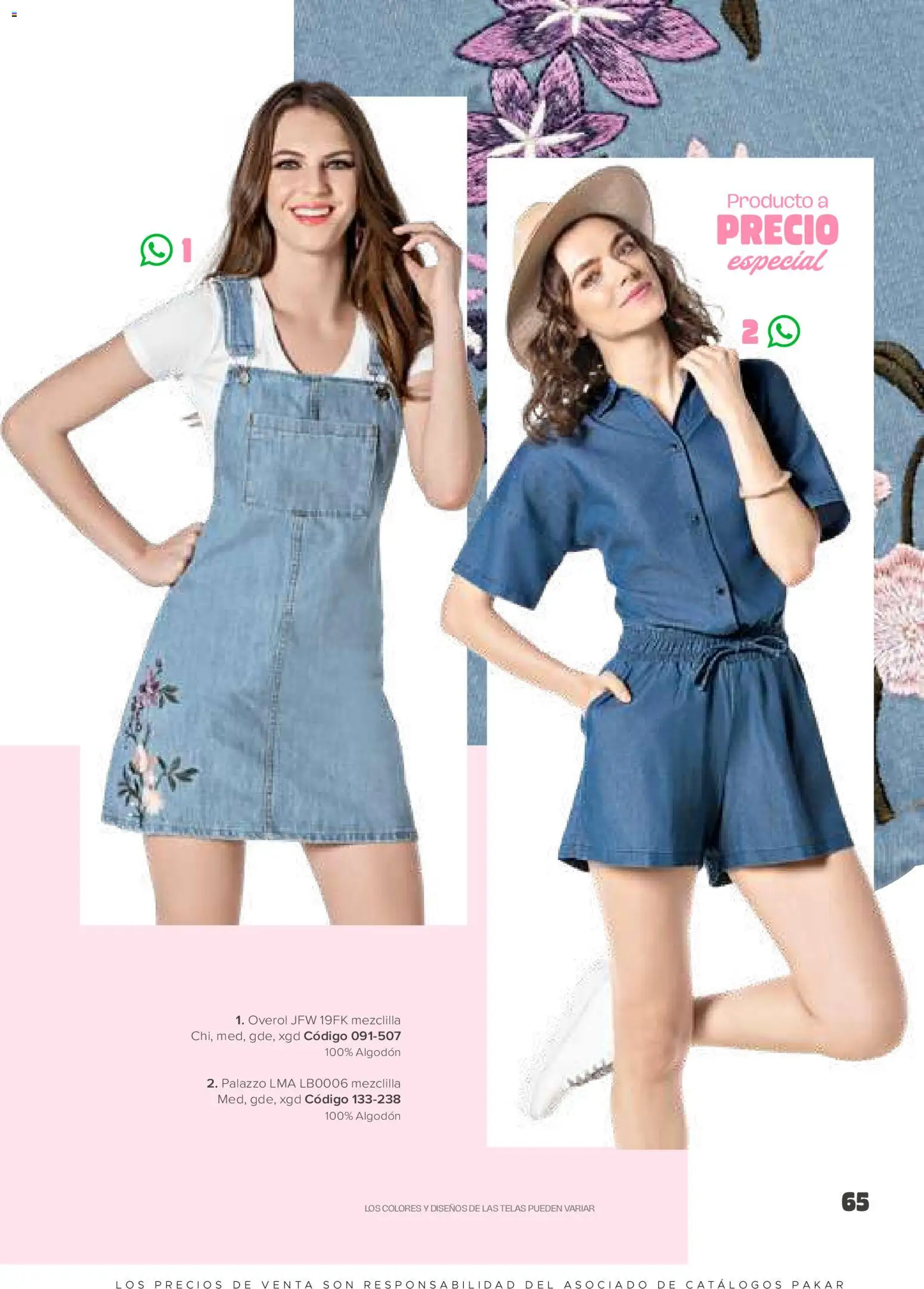 Nuevas ofertas de SC Pakar válidas en toda la República Mexicana desde el 30.01.2026. ¡Encuentra las mejores ofertas en SC Pakar catálogo Ropa! | Página: 65 | Productos: Overol, Algodón, Palazzo