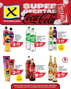 X Supermercados ofertas Coca-Cola - Pré-Visualização do folheto da loja X Supermercados, válido de 04/09/2026 | Página: 2 | Produtos: Refrigerante Sprite, Cola, Cerveja, Bebida