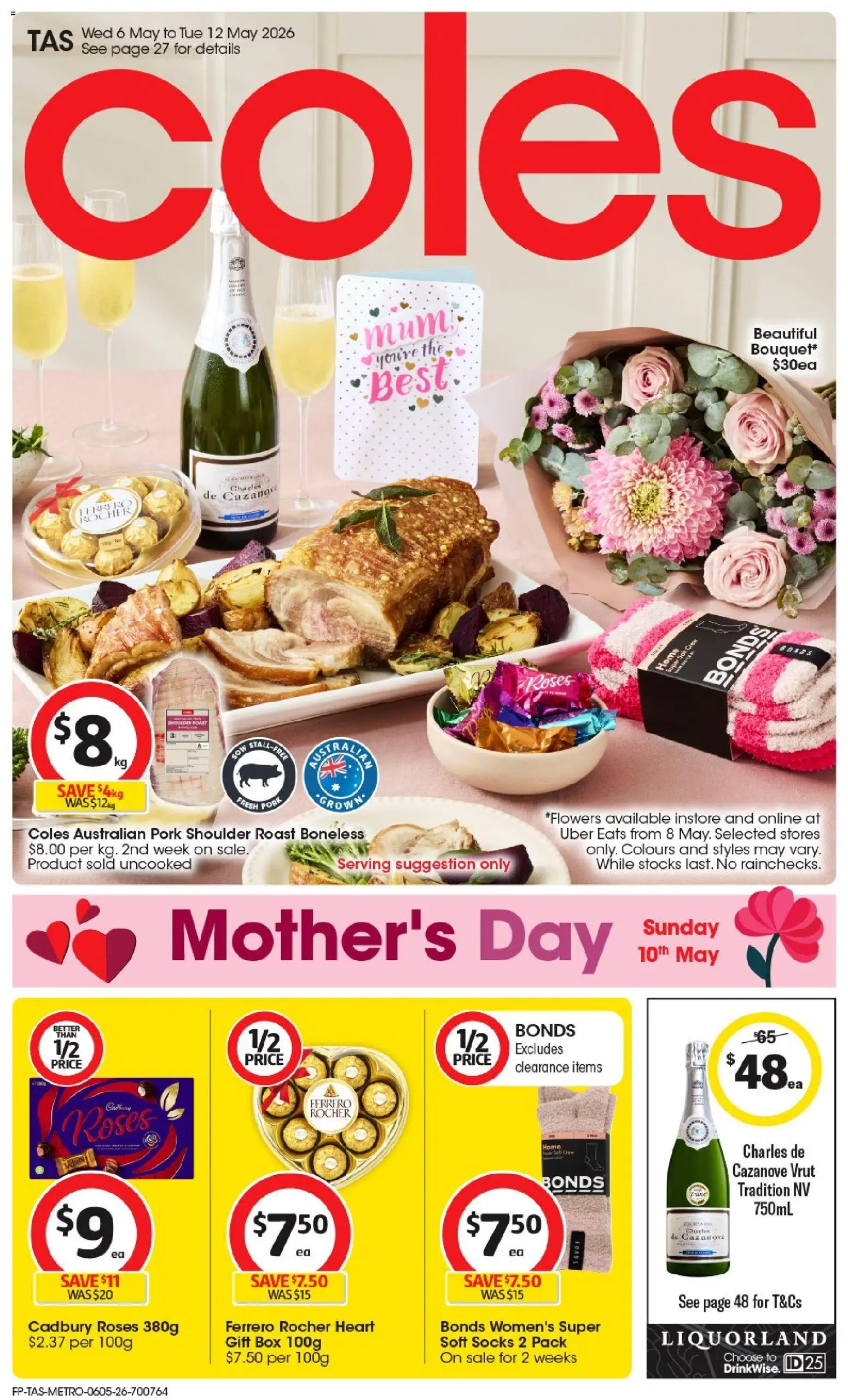 Coles catalogue - valid from 06.05.2026 | Page: 2 | Products: Box, Pork, Socks
