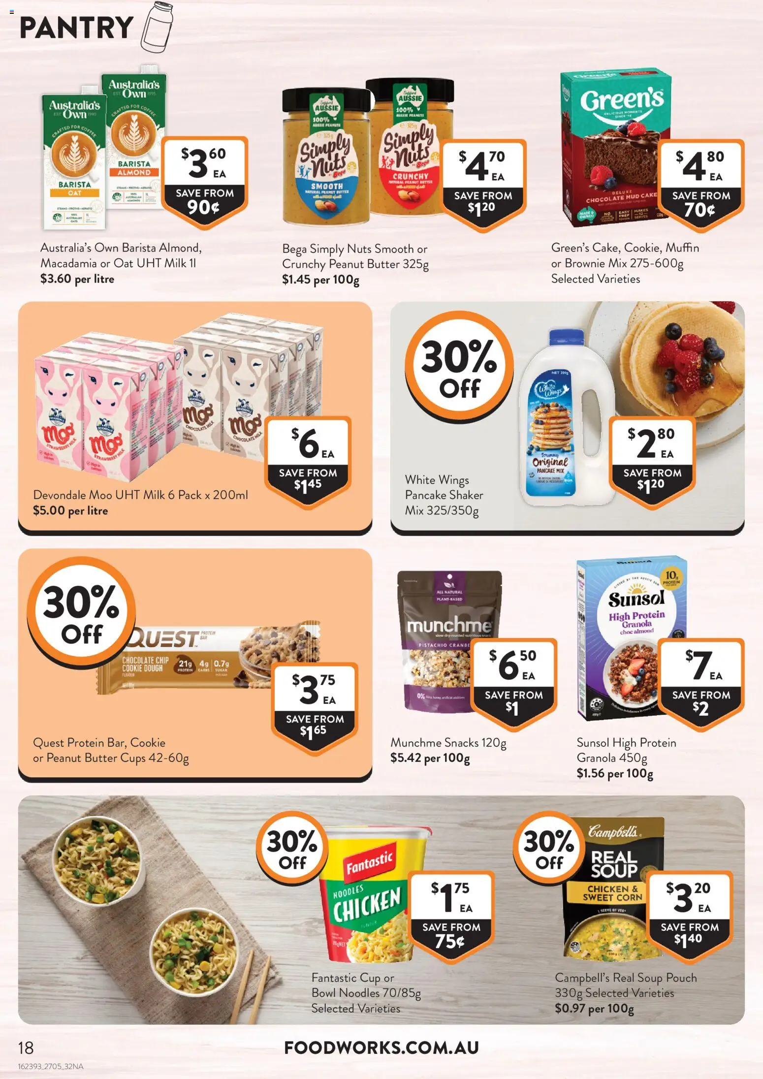 Foodworks catalogue - valid from 25.05.2026 | Page: 18 | Products: Granola, Chicken, Noodles, Soup