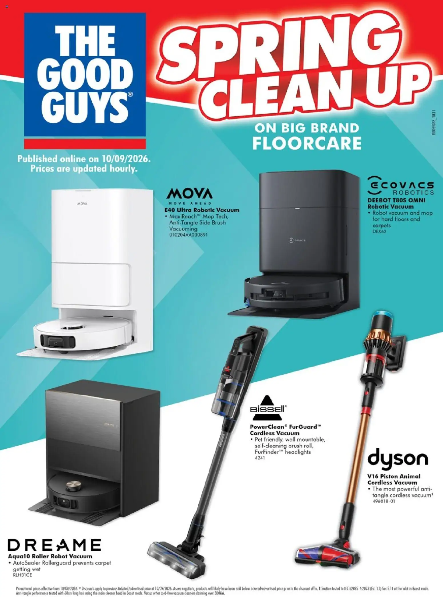 The Good Guys catalogue - valid from 10/09/2026 | Page: 1 | Products: Carpet, Mop, Brush, Robot