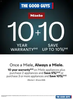 Preview of The Good Guys Miele - valid from 01.06.2026