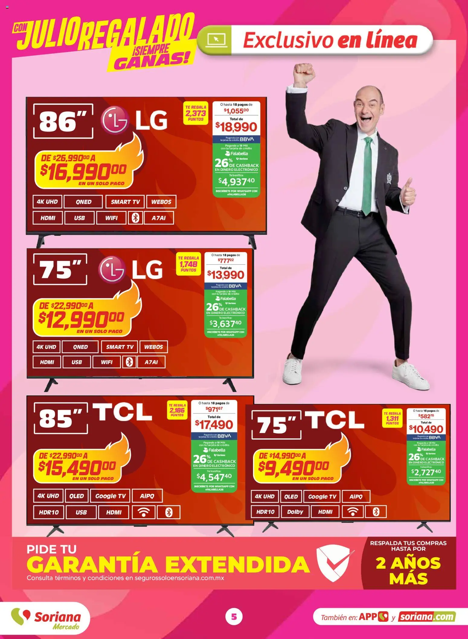 Nuevas ofertas de Soriana válidas en toda la República Mexicana desde el 03.06.2026. ¡Encuentra las mejores ofertas en Soriana Con Julio Regalado siempre ganas Mercado Nacional! | Página: 5 | Productos: Té