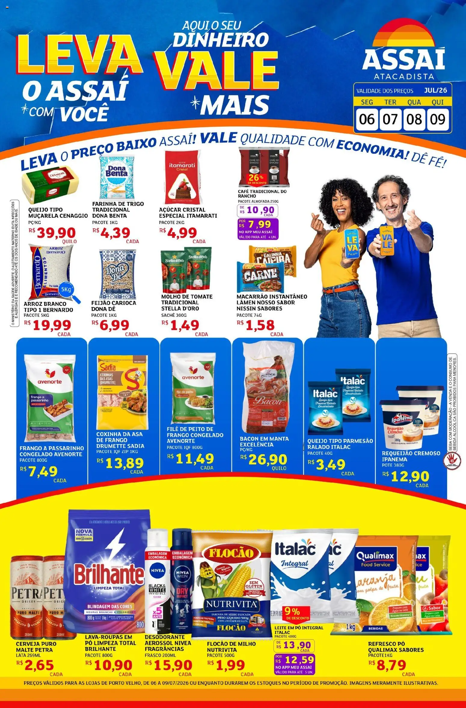 Assaí Atacadista Folheto - válido de 05/07/2026 | Página: 1 | Produtos: Refresco, Molho de tomate, Vitamina c, Requeijão