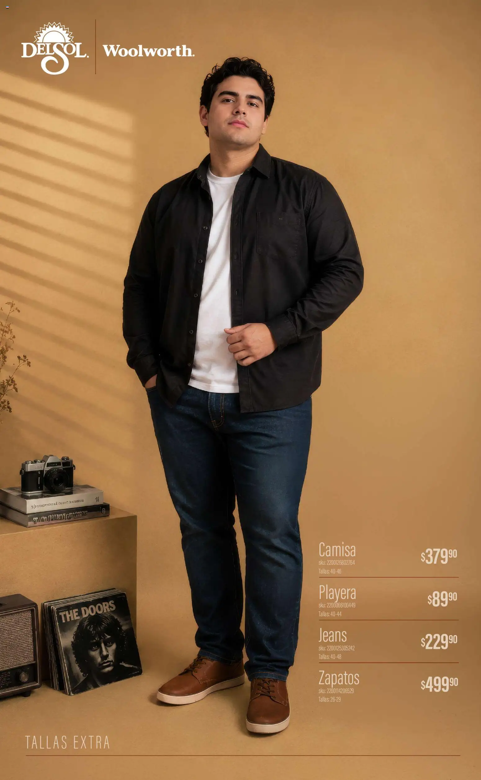 Nuevas ofertas de Del Sol y Woolworth válidas en toda la República Mexicana desde el 01/10/2026. ¡Encuentra las mejores ofertas en Del Sol y Woolworth catálogo Luce el Otoño! | Página: 24 | Productos: Camisa, Zapatos, Playera