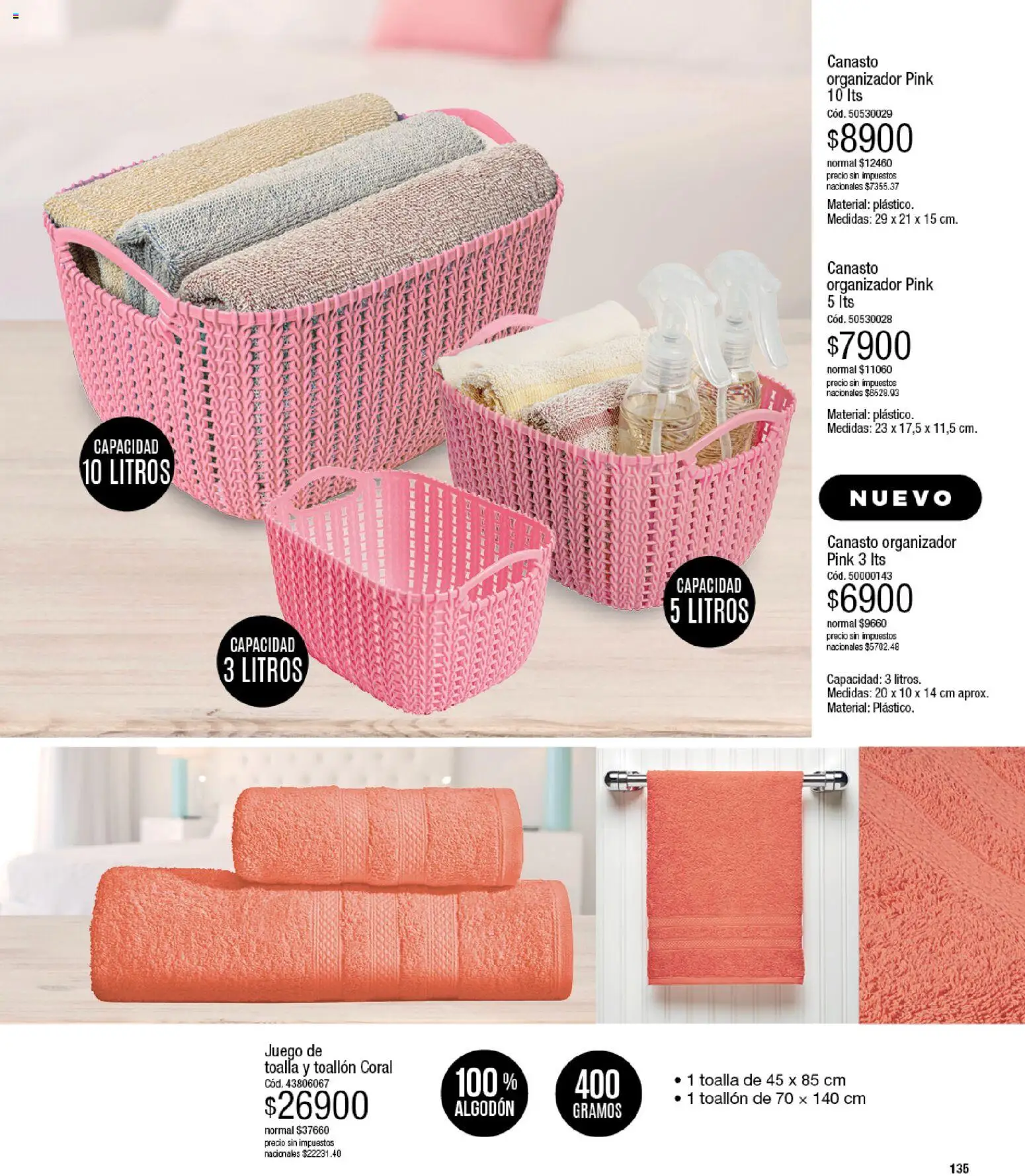 Millanel catálogo │ válido desde el 14/09/2026 | Página: 159 | Productos: Toalla, Organizador, Algodón