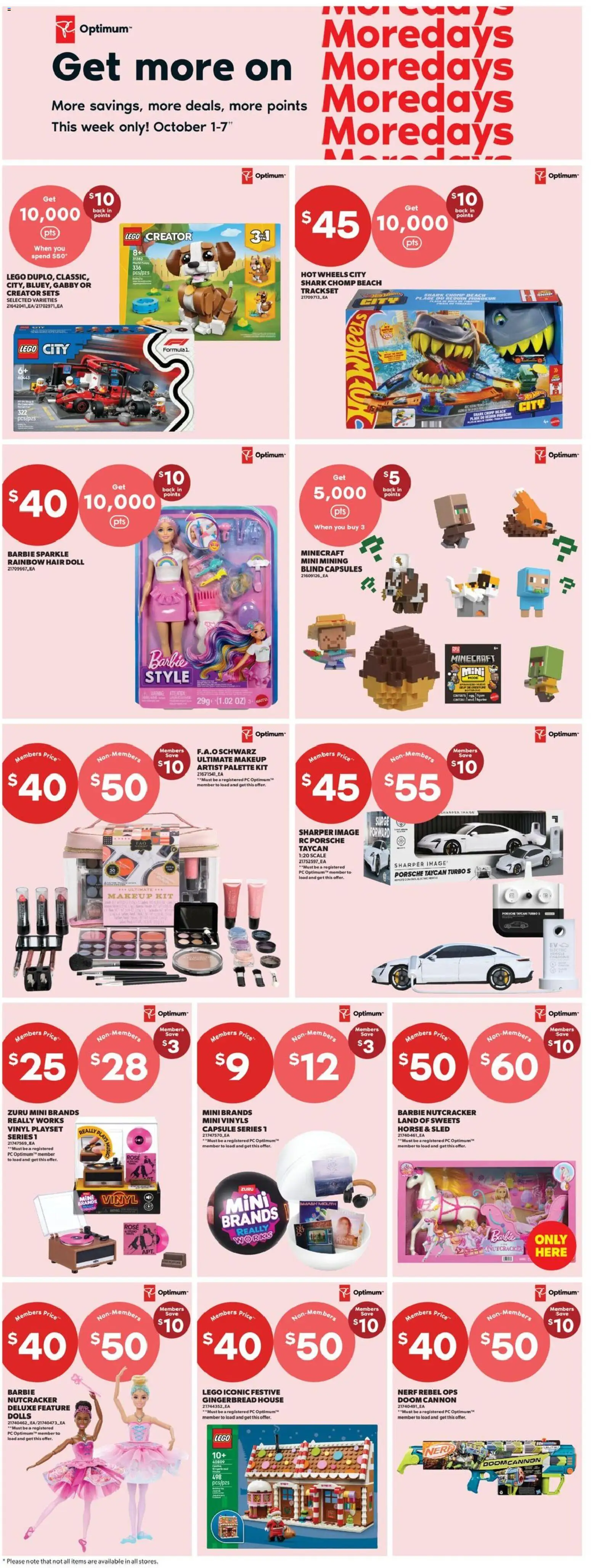 Real Canadian Superstore flyer valid from Oct 1, 2026 | Page: 21 | Products: PC, LEGO, Gingerbread, Capsules