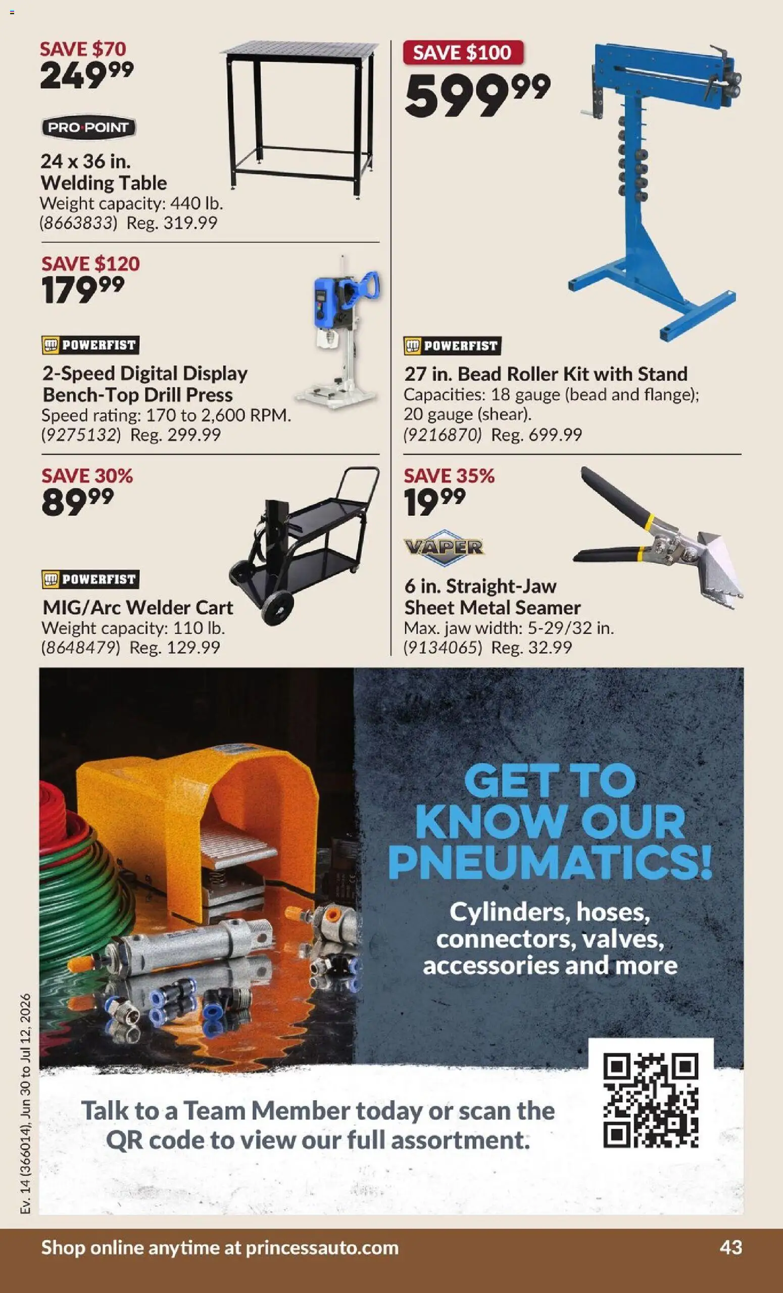Princess Auto flyer valid from Jun 30, 2026 | Page: 48 | Products: Table