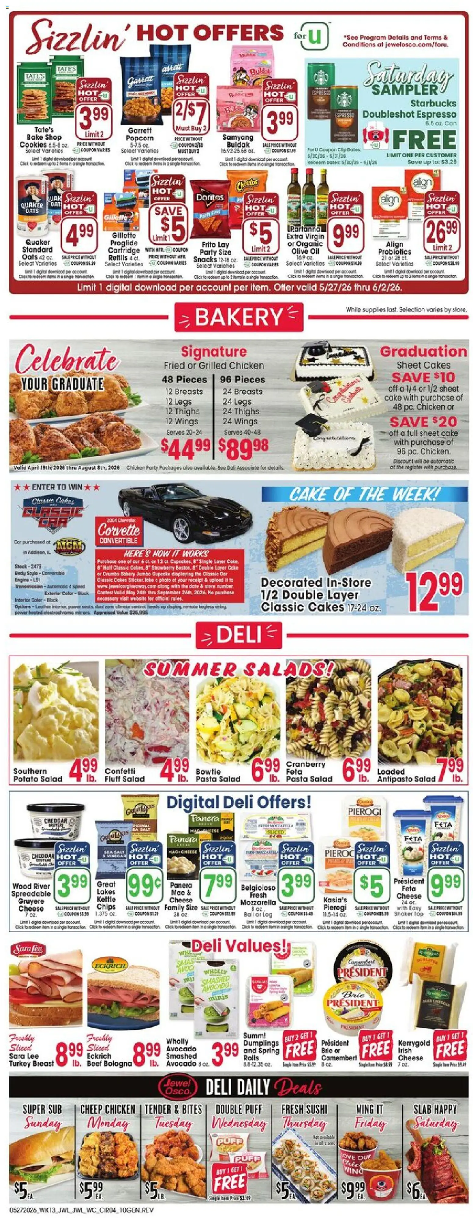 Jewel Osco Weekly Ad - IL - valid from 27.05.2026 | Page: 4 | Products: Cheese, Pasta, Cookies, Sheet
