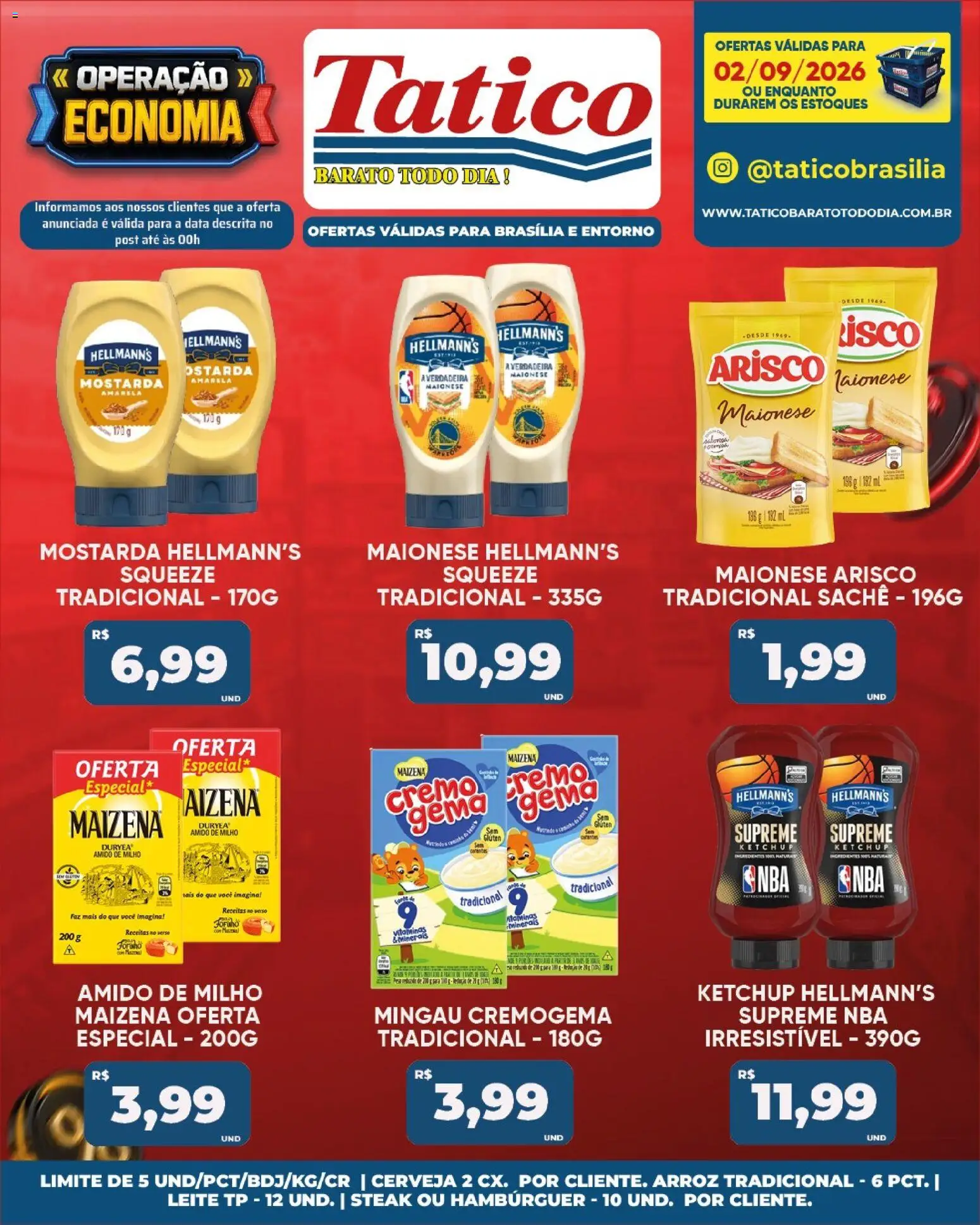 Tatico Folheto - válido de 03/09/2026 | Página: 49 | Produtos: Steak, Amido de milho, Arroz, Maionese