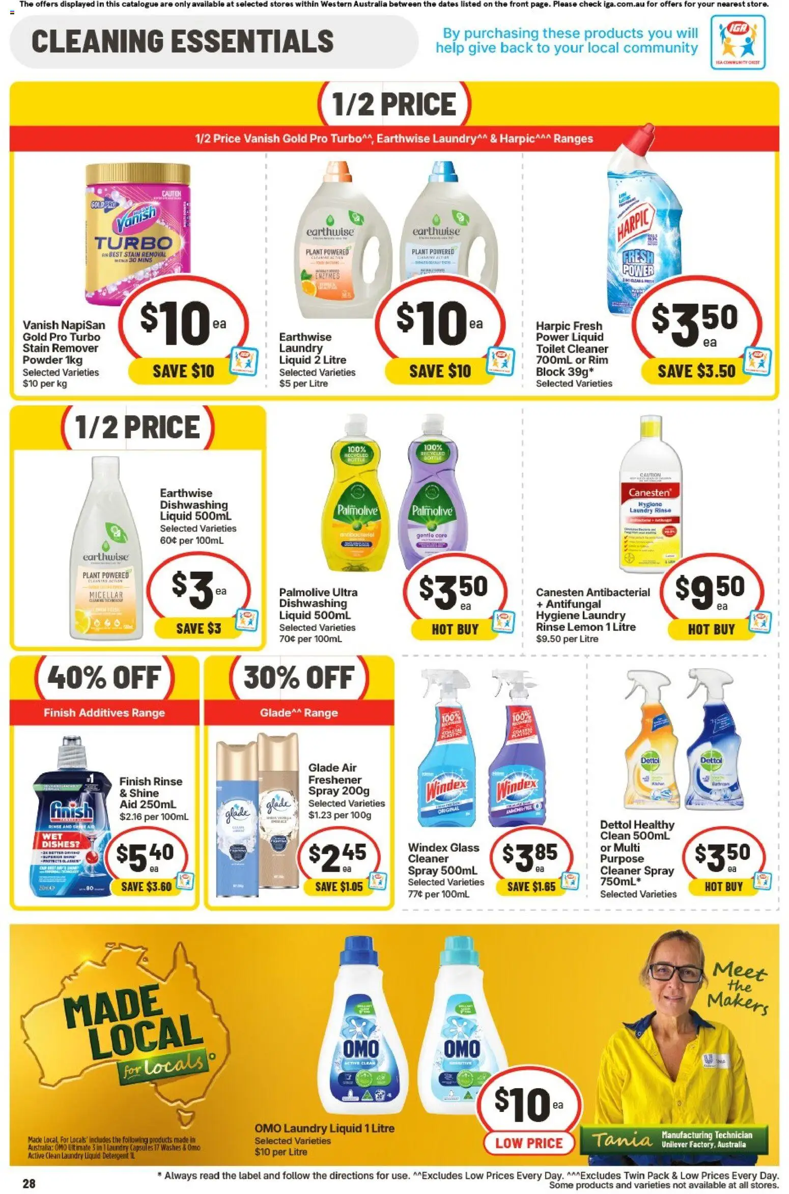 IGA catalogue - valid from 17.06.2026 | Page: 28 | Products: Toilet, Powder, Stain remover, Lemon