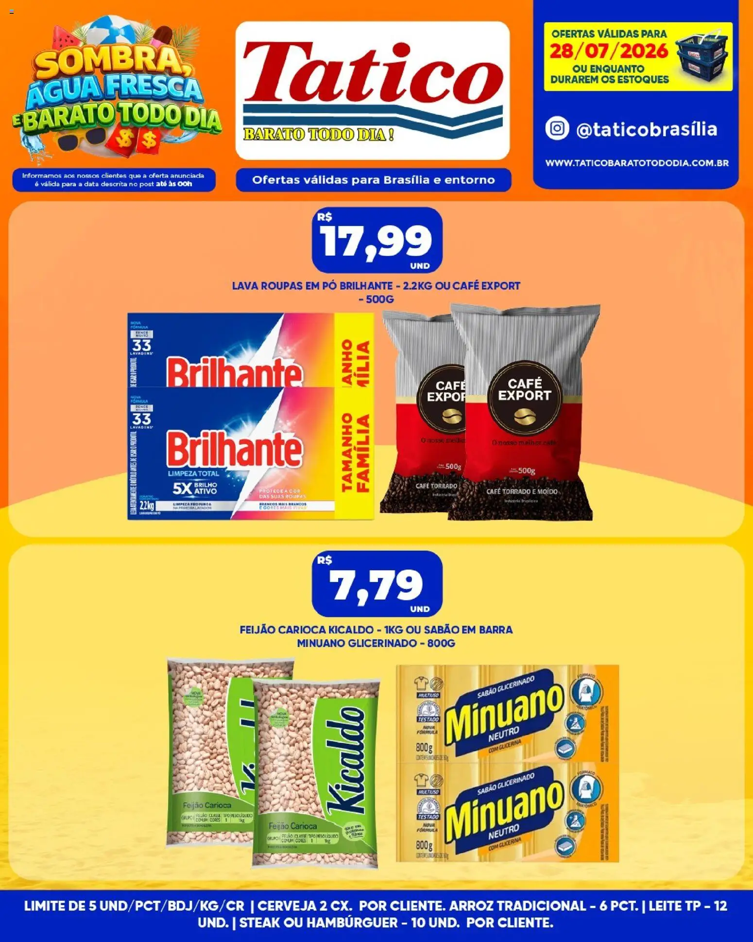 Tatico Folheto - válido de 29/07/2026 | Página: 30 | Produtos: Sabão, Leite, Cerveja, Arroz